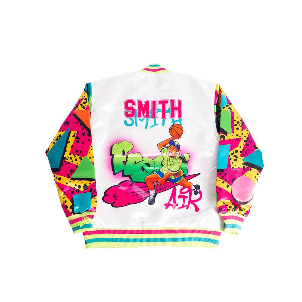 YOUTH FRESH PRINCE FRESH AIR GRAFFITI SATIN JACKET WHITE - Image 2