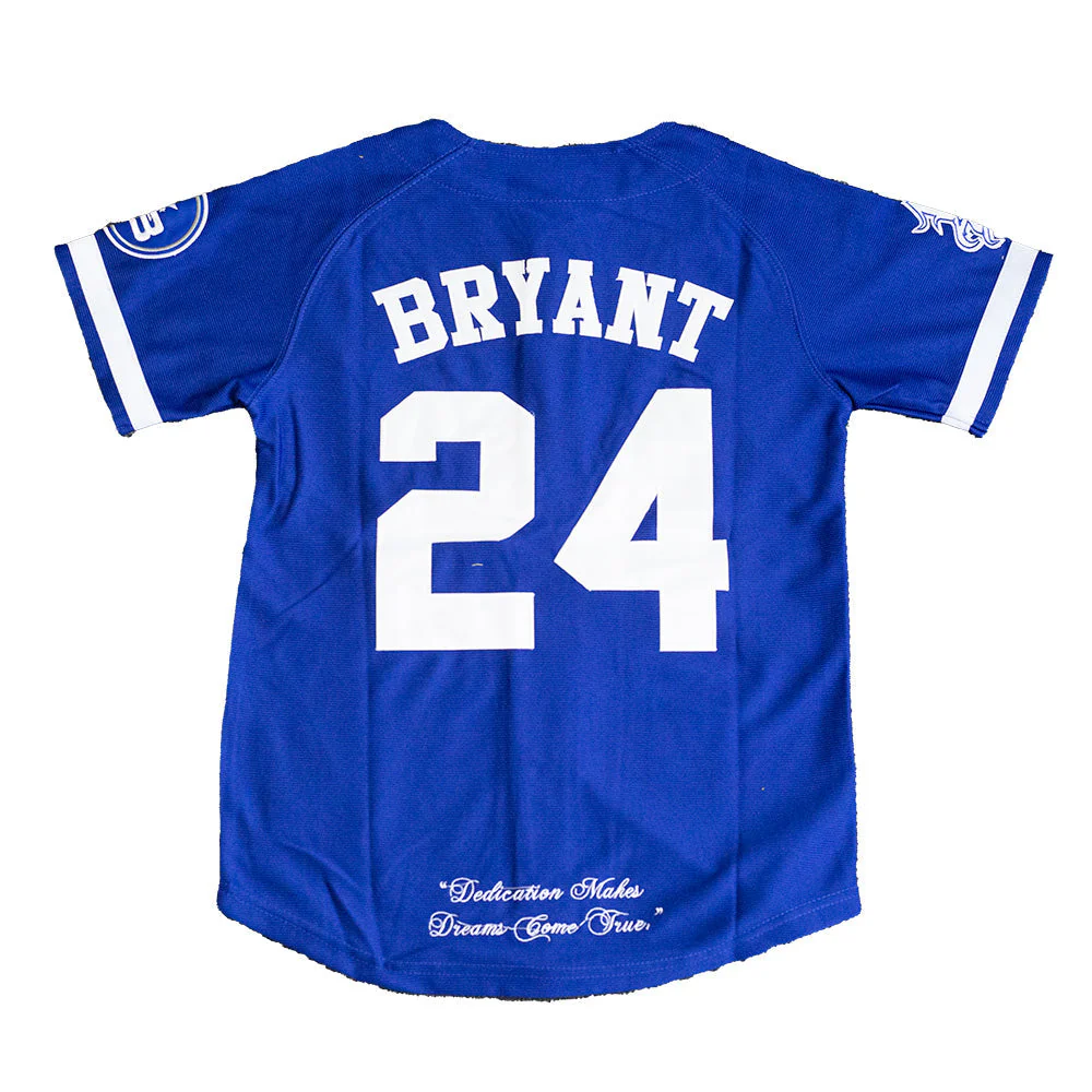 LOS ANGELES BUTTON DOWN BASEBALL JERSEY (ROYAL BLUE) - Image 2
