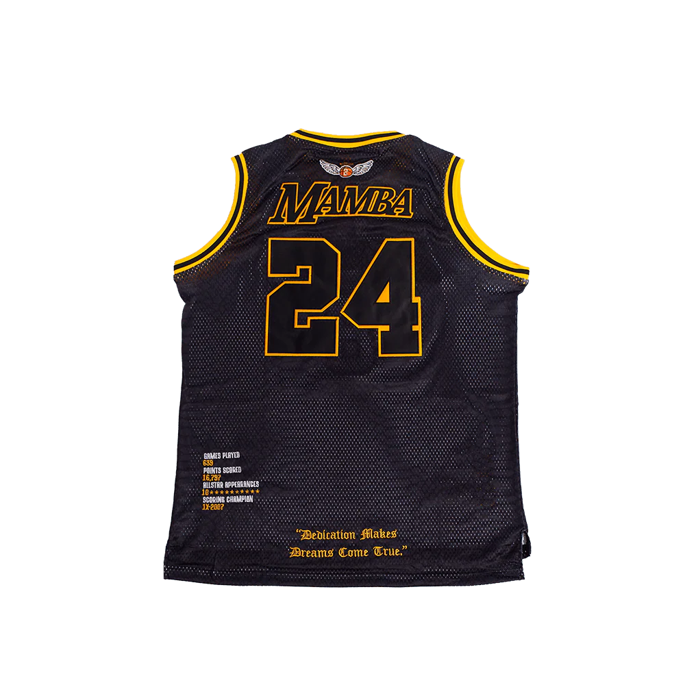 LEGEND MAMBA BASKETBALL JERSEY (BLACK/YELLOW) - Image 2