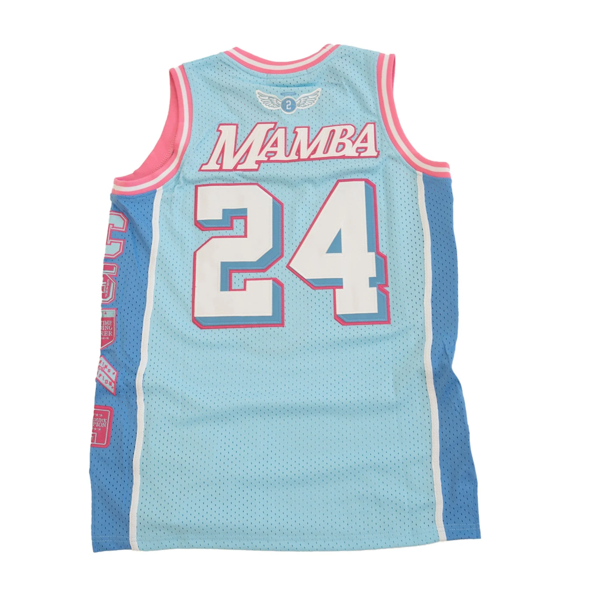 LEGEND MAMBA PATCH BASKETBALL JERSEY (SKY BLUE/PINK) - Image 2