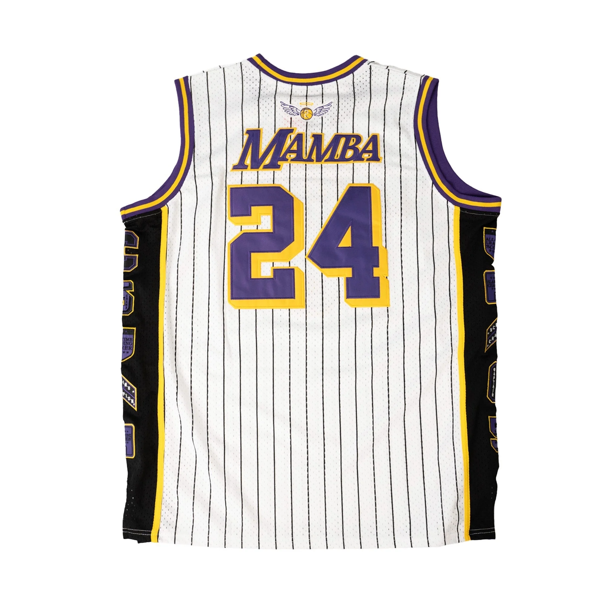 LEGEND MAMBA PATCH BASKETBALL JERSEY (WHITE/BLACK) - Image 2