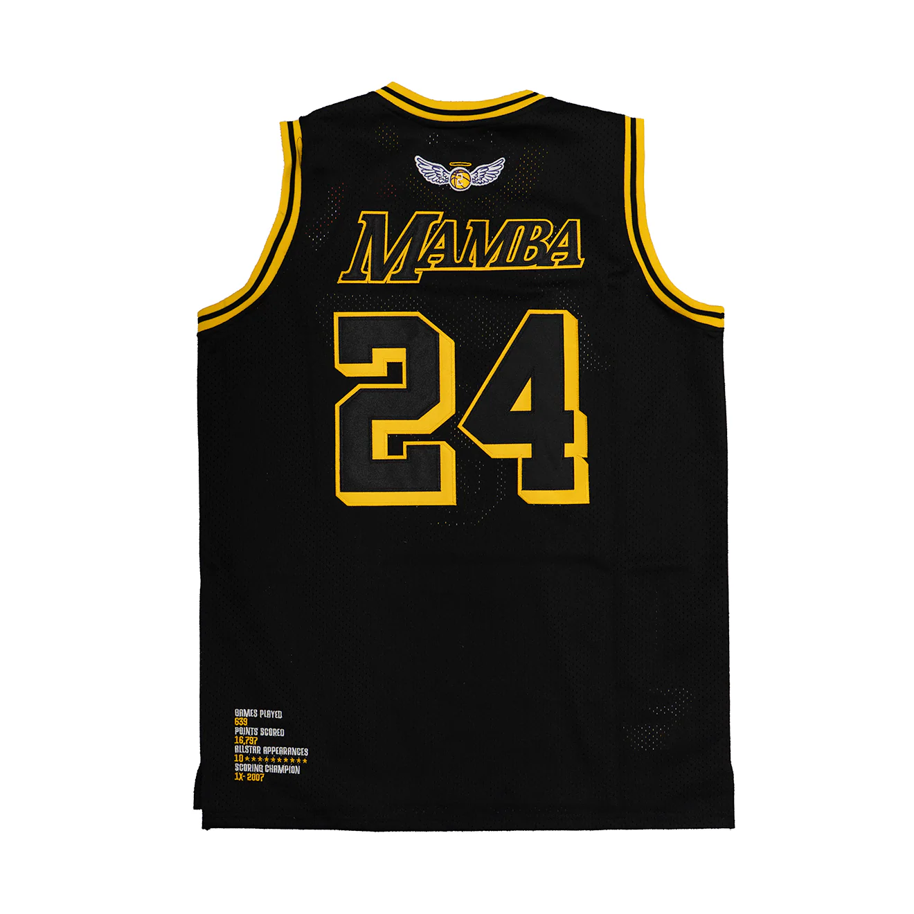 YOUTH LEGEND MAMBA BASKETBALL JERSEY (BLACK/YELLOW) - Image 2