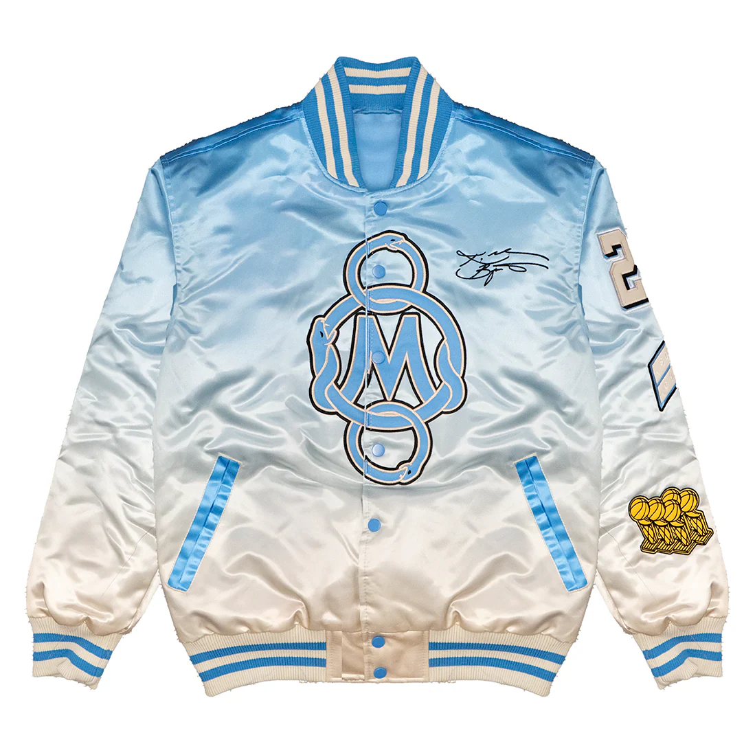 KOBE GRADIENT SATIN JACKET (BLUE)