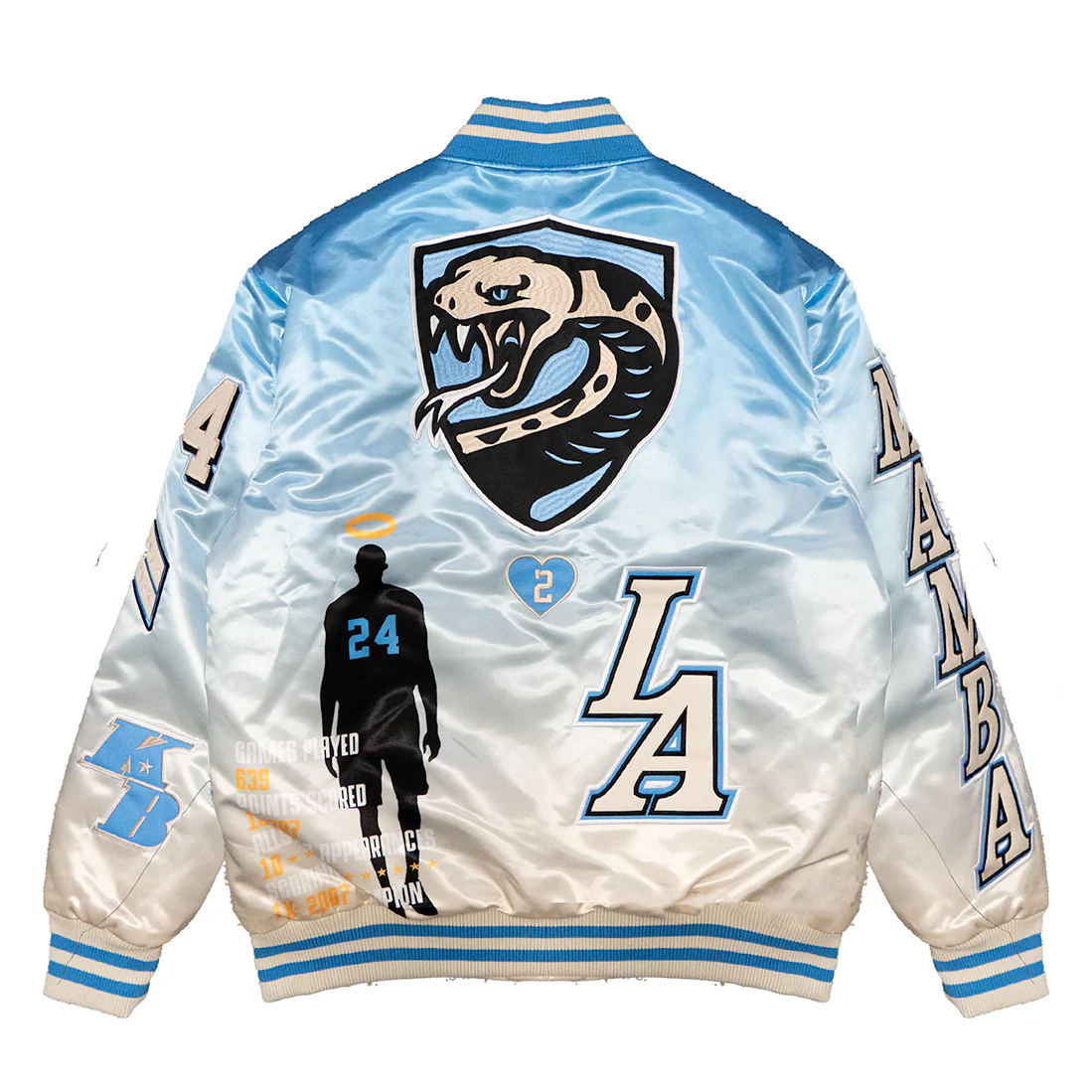 KOBE GRADIENT SATIN JACKET (BLUE) - Image 2