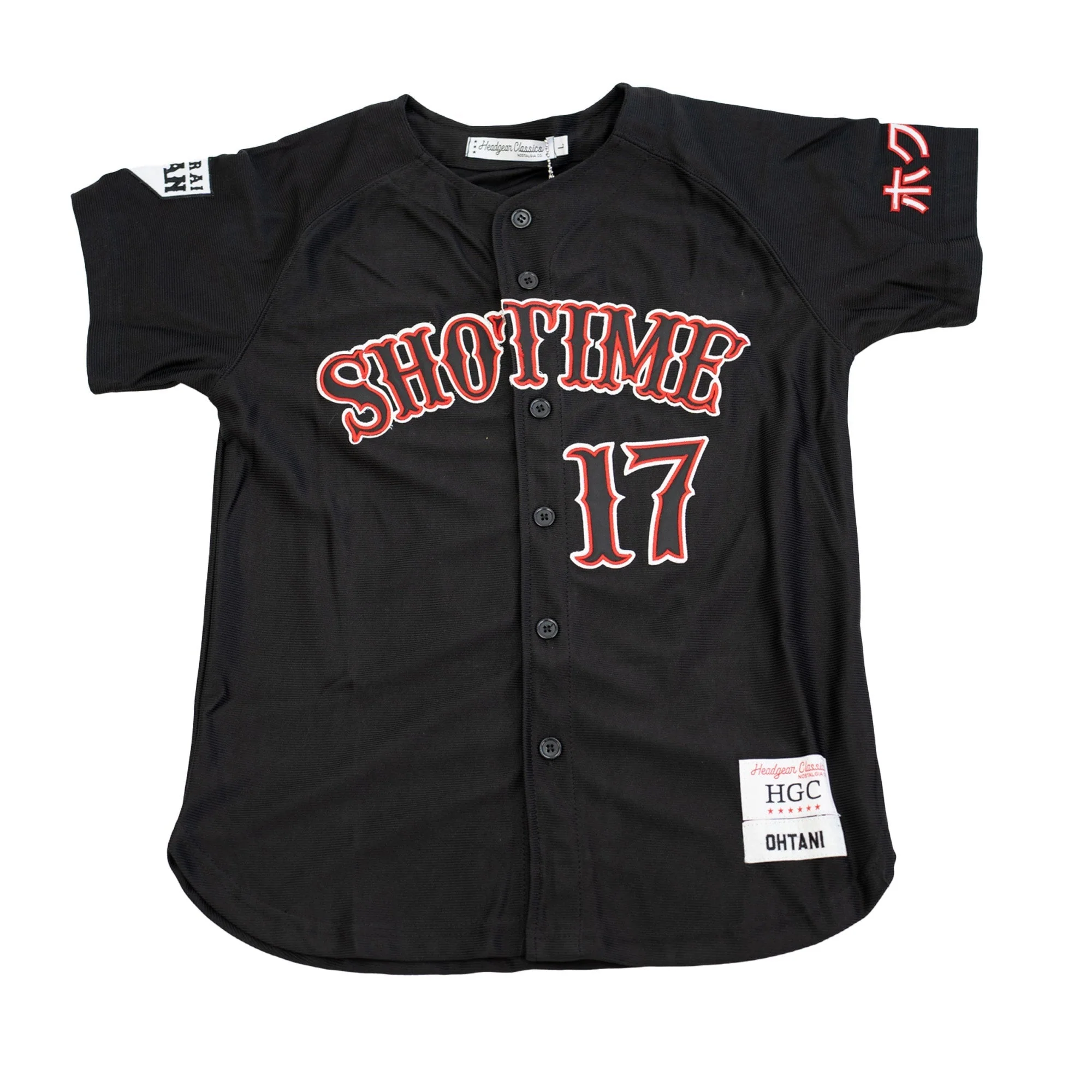 YOUTH OHTANI SHOTIME BASEBALL JERSEY (BLACK)