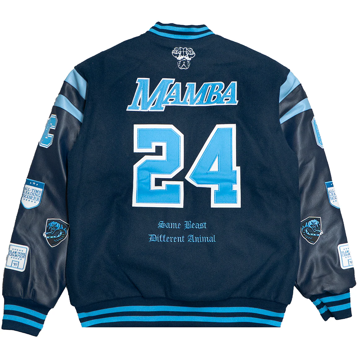 KOBE COLLAGE VARSITY JACKET (NAVY) - Image 2
