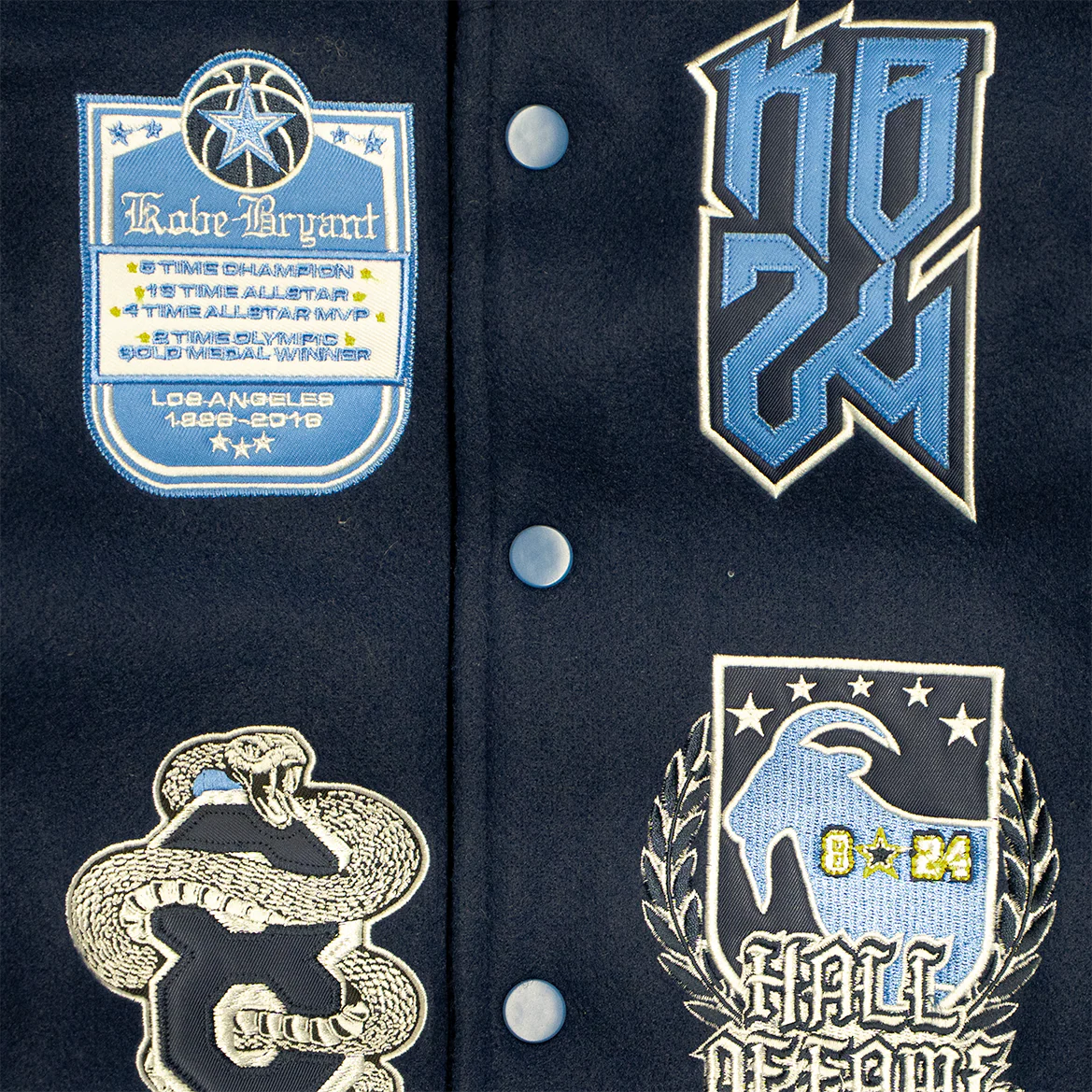 KOBE COLLAGE VARSITY JACKET (NAVY) - Image 3