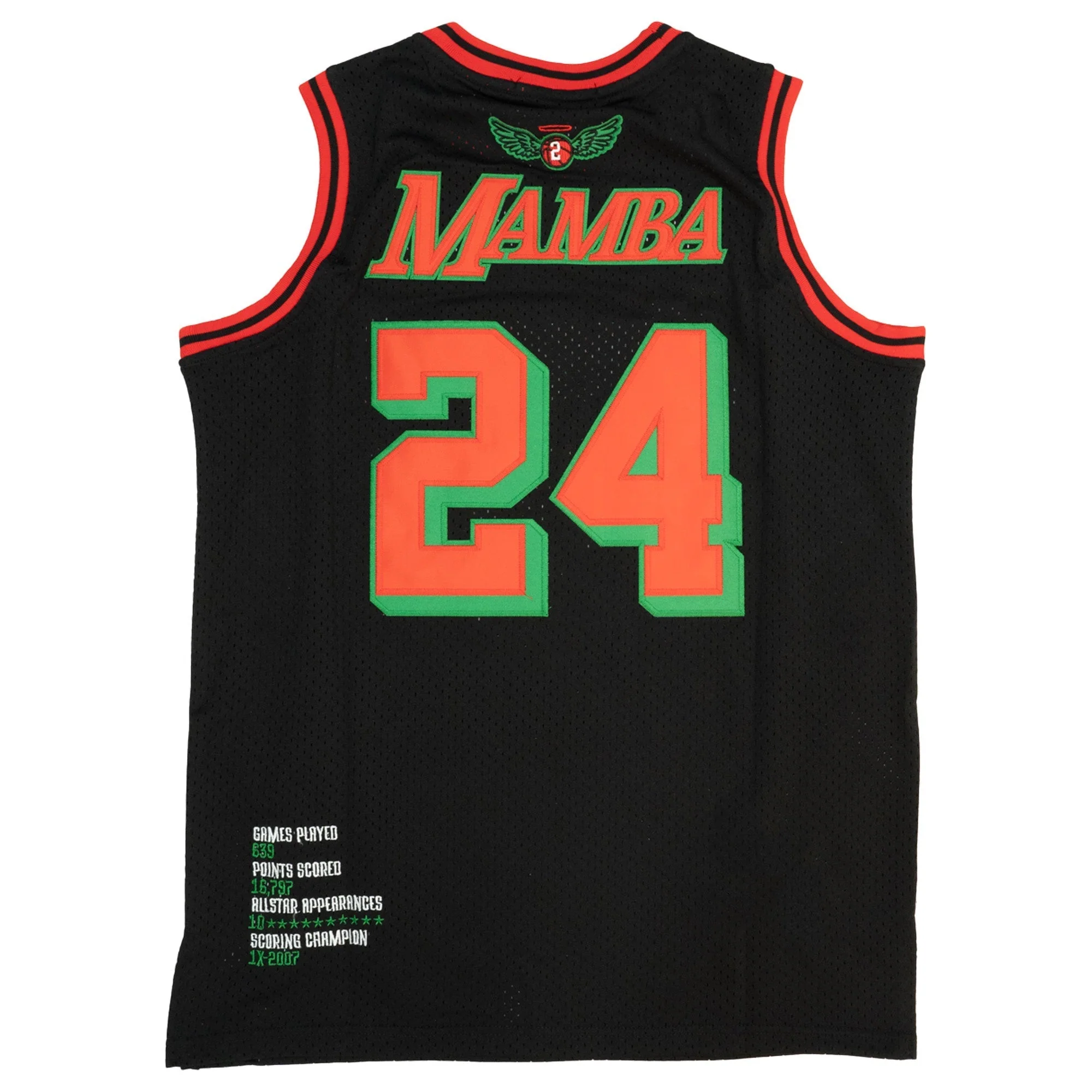 LEGEND MAMBA GRINCH BASKETBALL JERSEY (BLACK/RED/GREEN) - Image 2