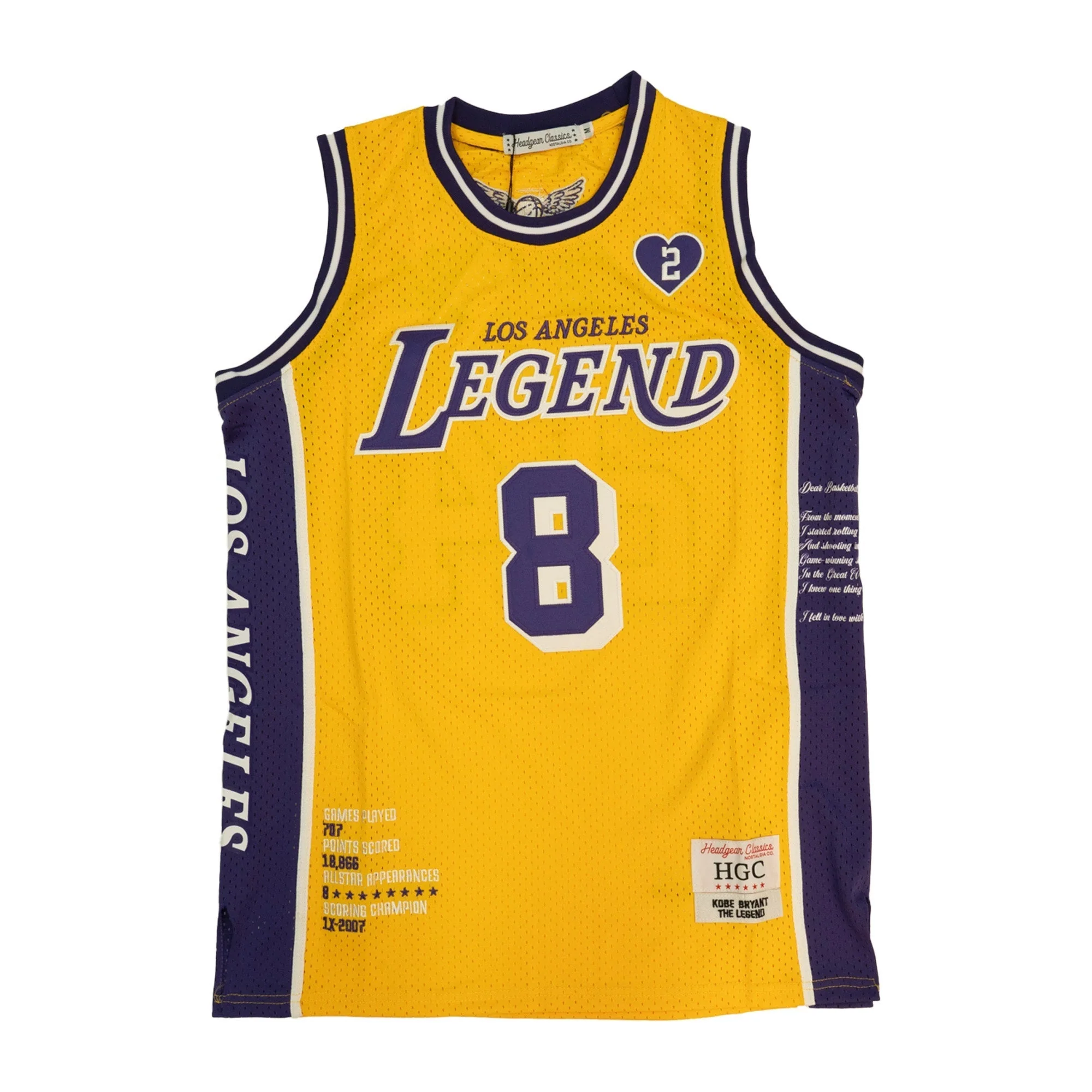 LEGEND MAMBA BASKETBALL JERSEY (GOLD/PURPLE)