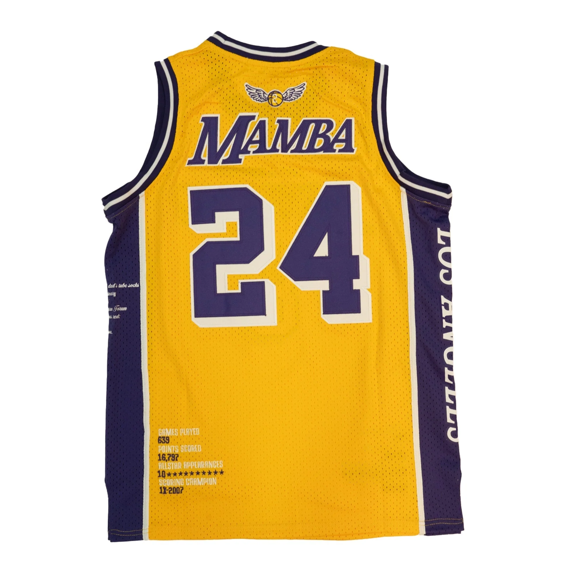 LEGEND MAMBA BASKETBALL JERSEY (GOLD/PURPLE) - Image 2