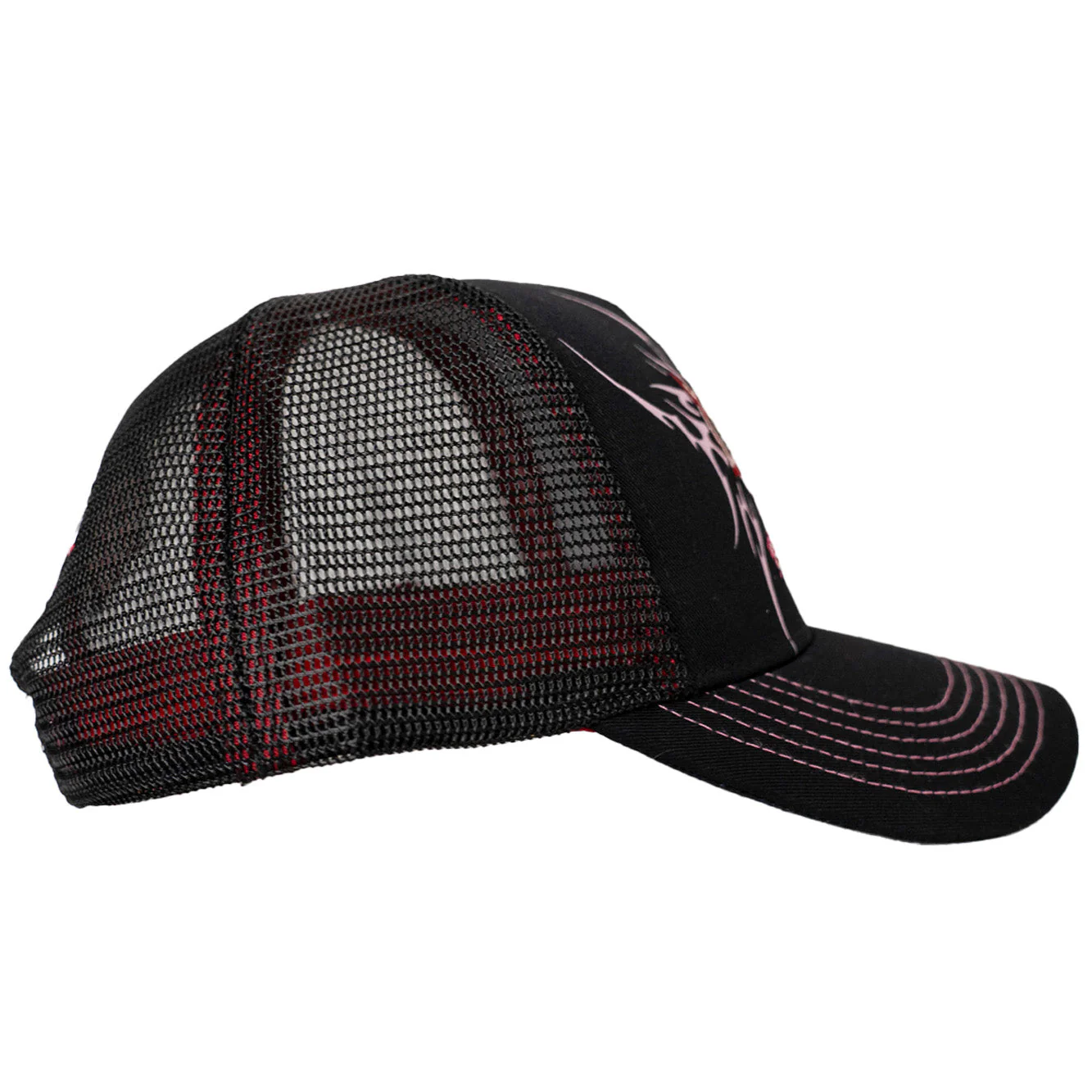 BETTY BOOP TRIBAL TRUCKER HAT (BLACK/PINK) - Image 2