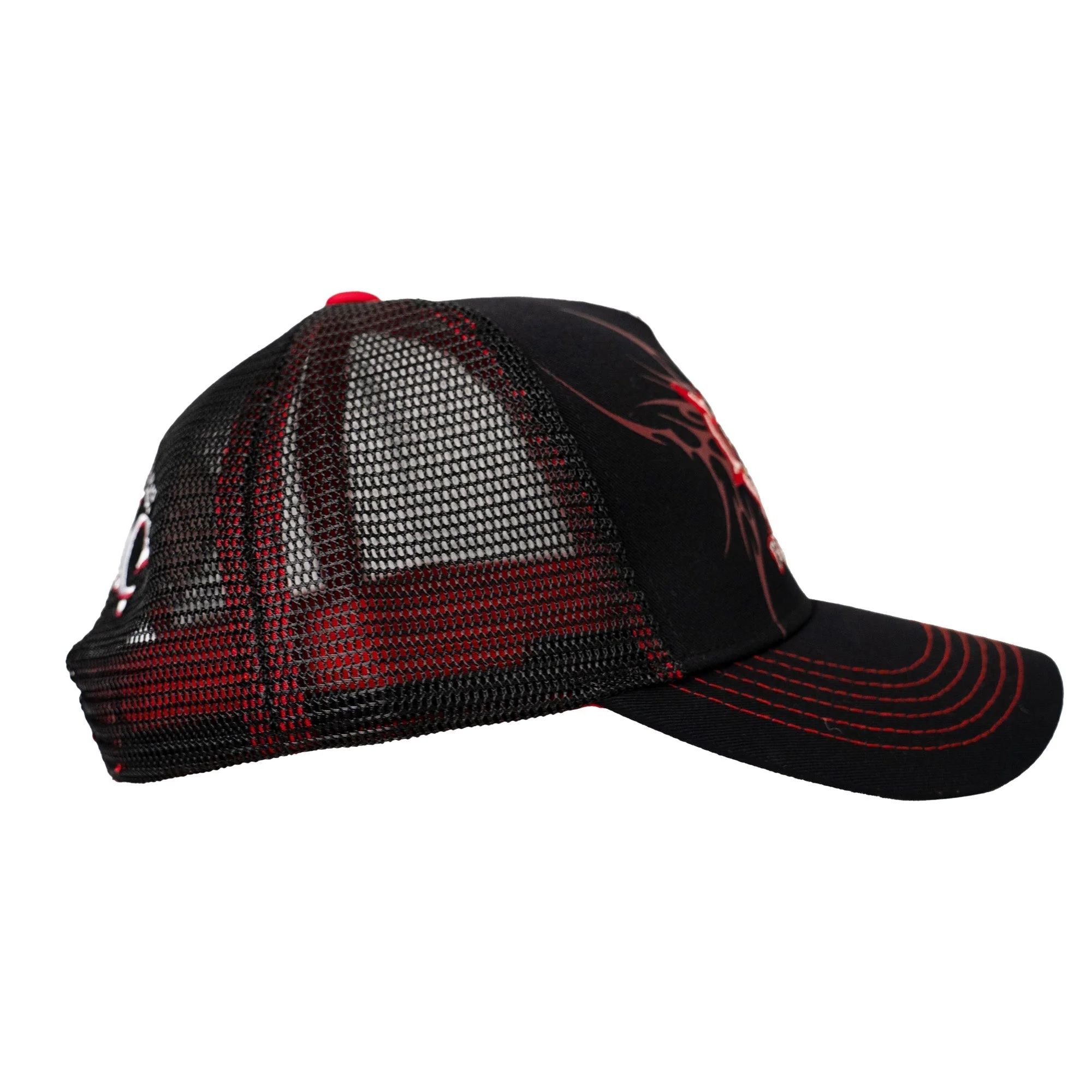 BETTY BOOP TRIBAL TRUCKER HAT (BLACK/RED) - Image 2