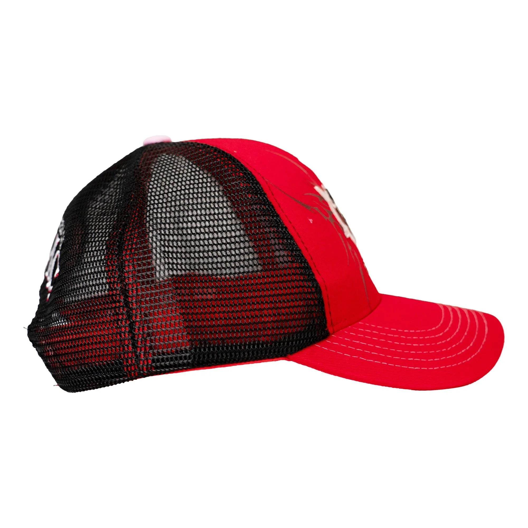 BETTY BOOP TRIBAL TRUCKER HAT (RED/PINK) - Image 2
