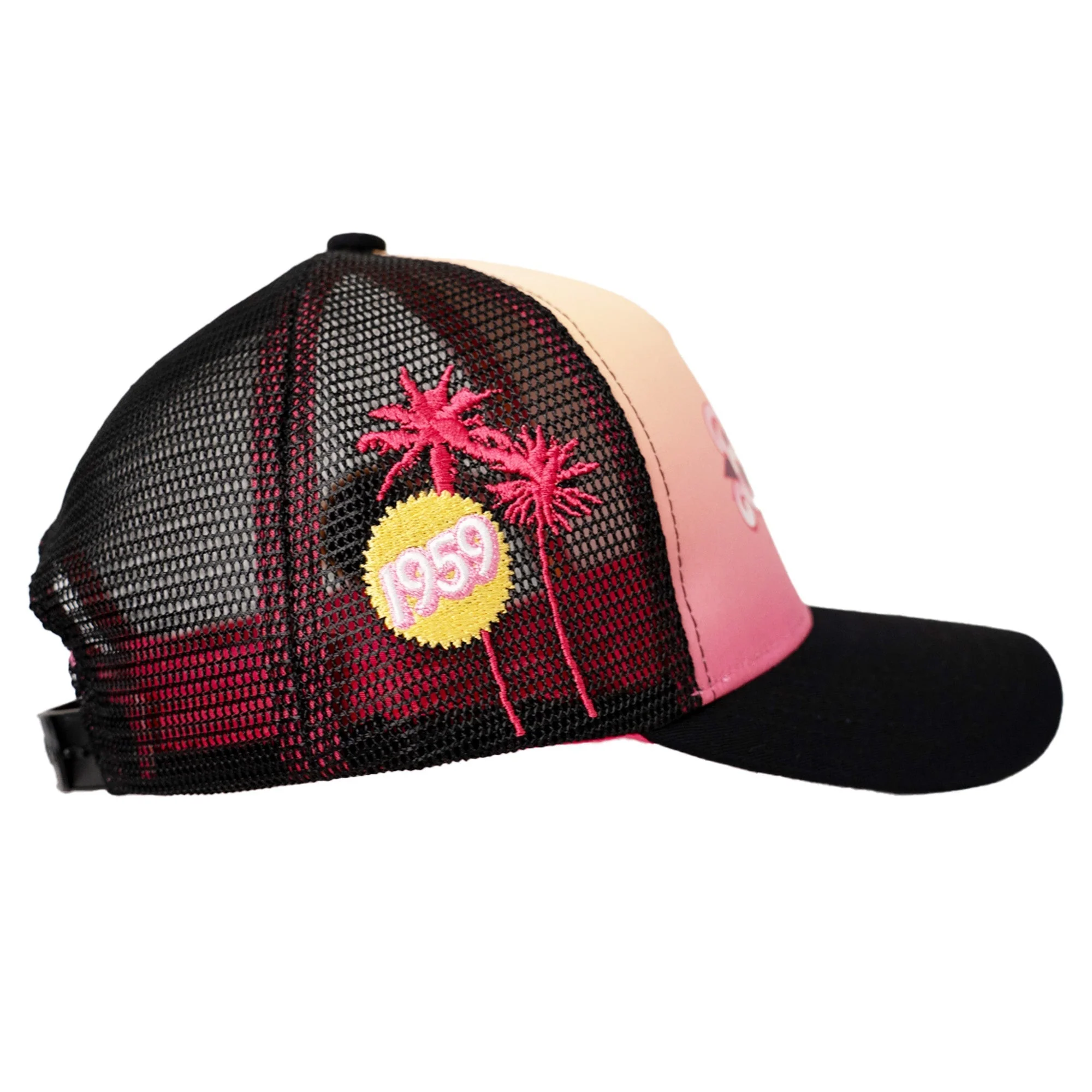 RETRO BARBIE TRUCKER HAT (YELLOW/PINK) - Image 2