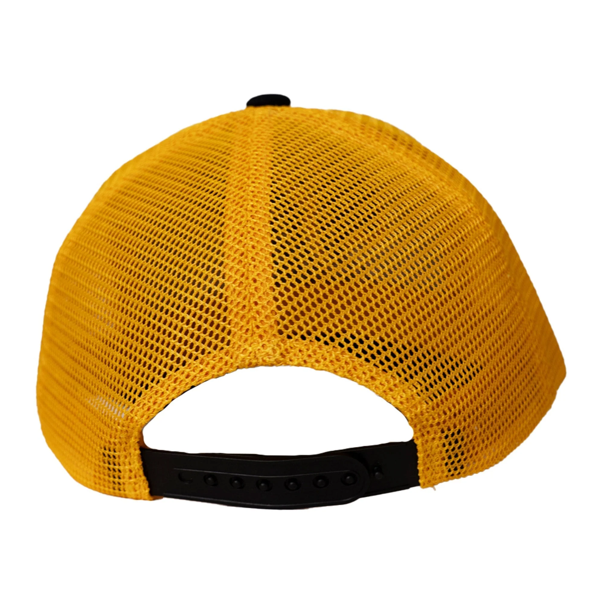EAGLE TATTOO STYLE TRUCKER HAT (BLACK/YELLOW) - Image 3