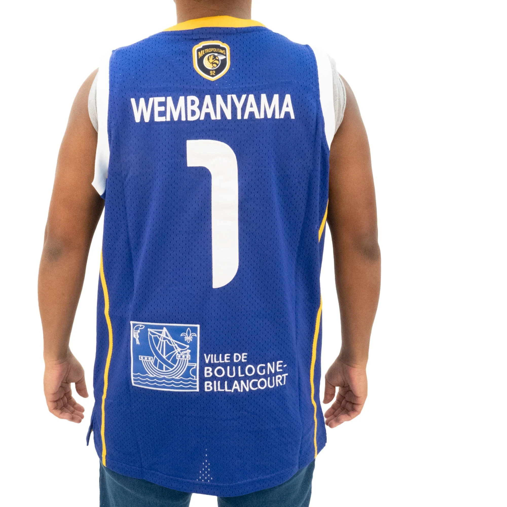 YOUTH WEMBANYAMA BASKETBALL JERSEY (BLUE) - Image 2