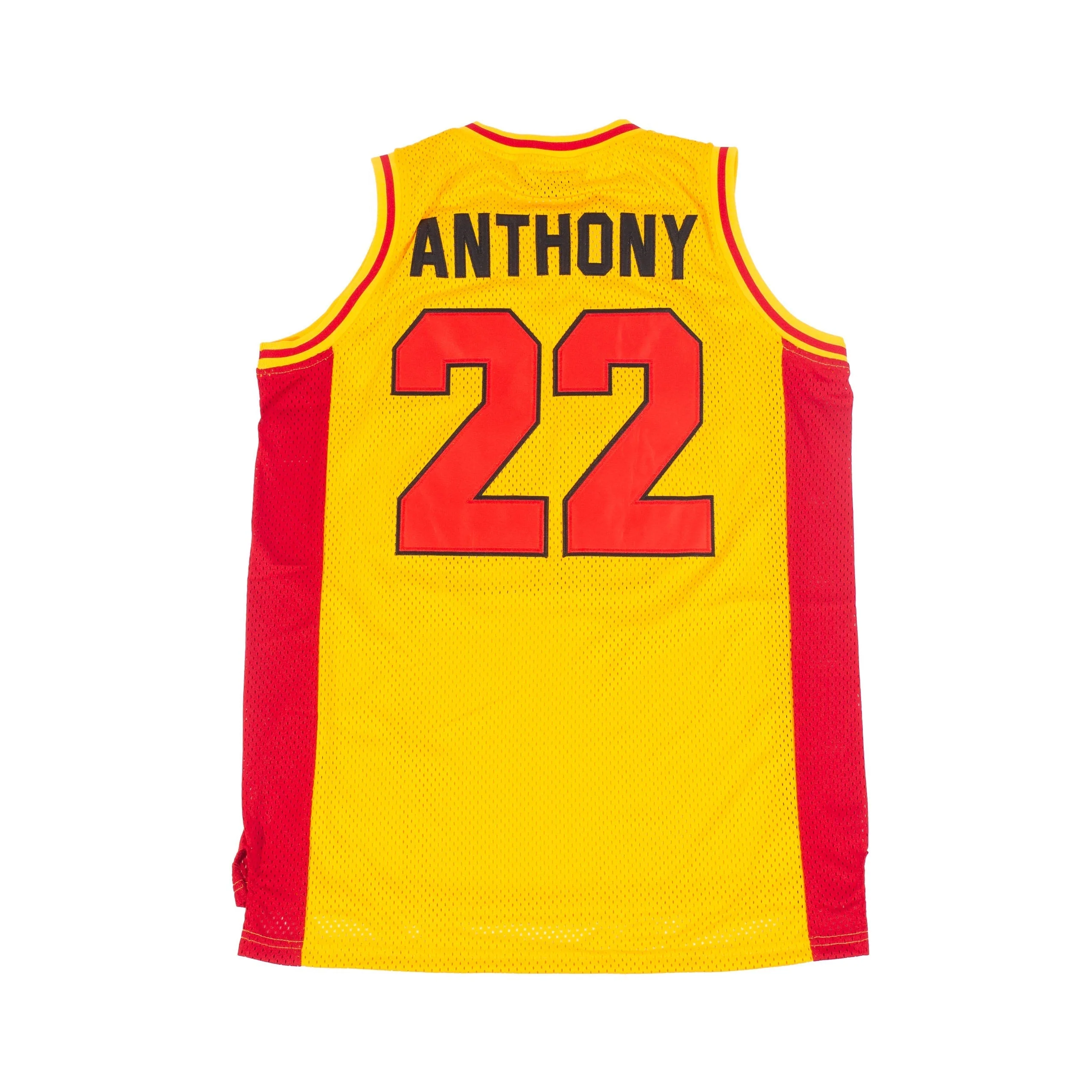 Carmelo Anthony High School Basketball Jersey (YELLOW/RED) - Image 2
