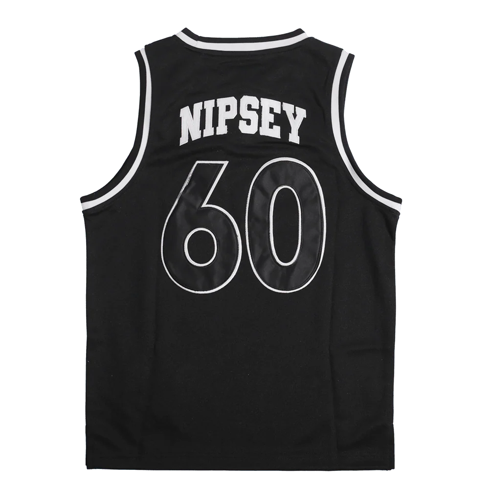 YOUTH BLACK NIPSEY HUSSLE VICTORY LAP BASKETBALL JERSEY - Image 2