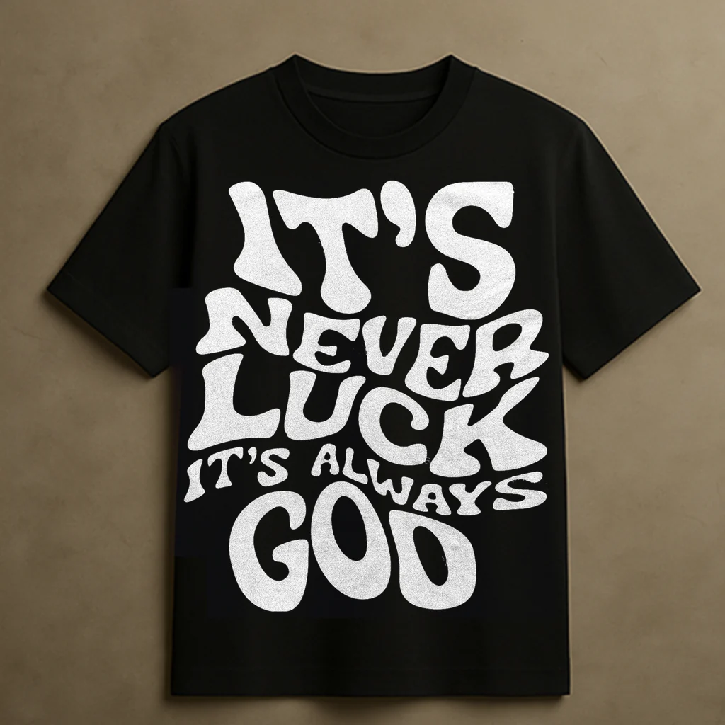 NEVER LUCK T-SHIRT (BLACK)