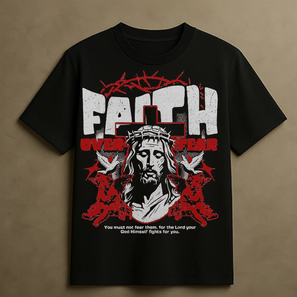 FAITH OVER FEAR T-SHIRT (BLACK)