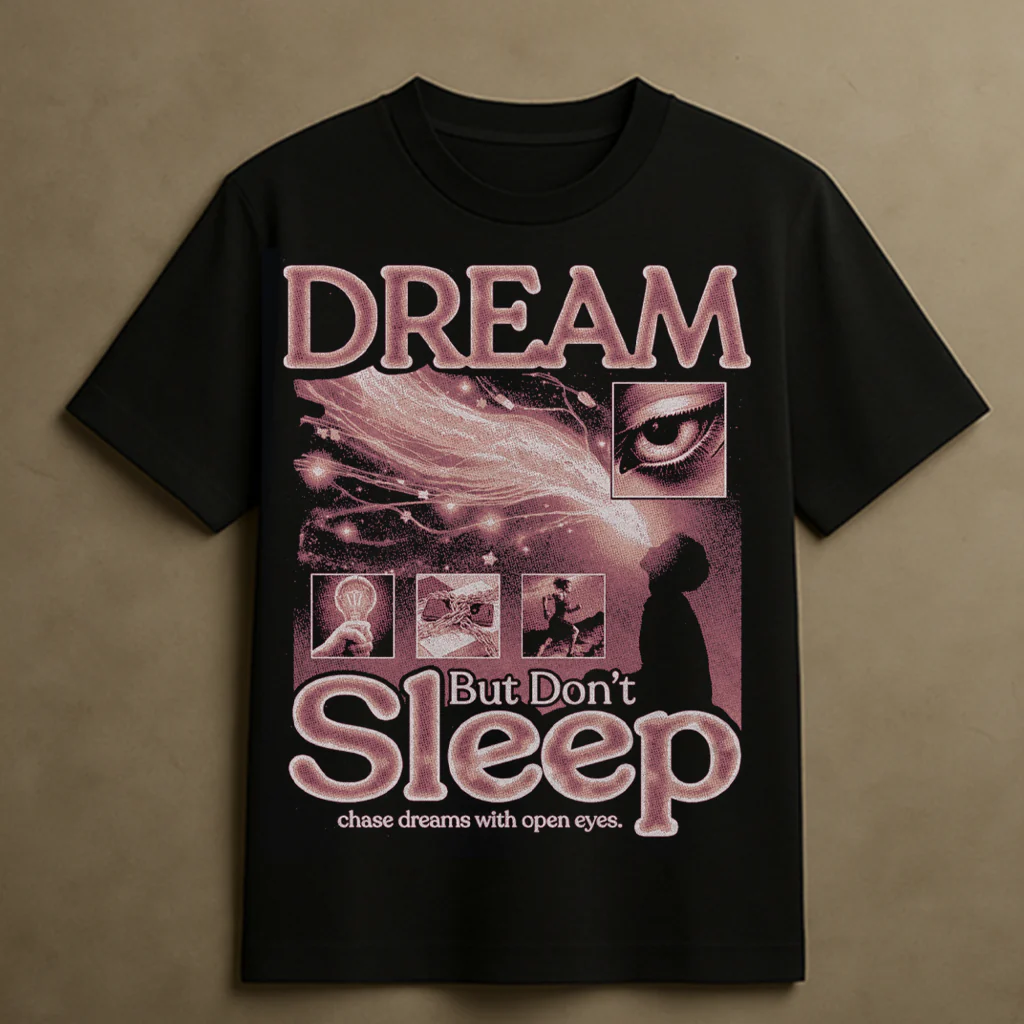 DREAM DON'T SLEEP T-SHIRT (BLACK)