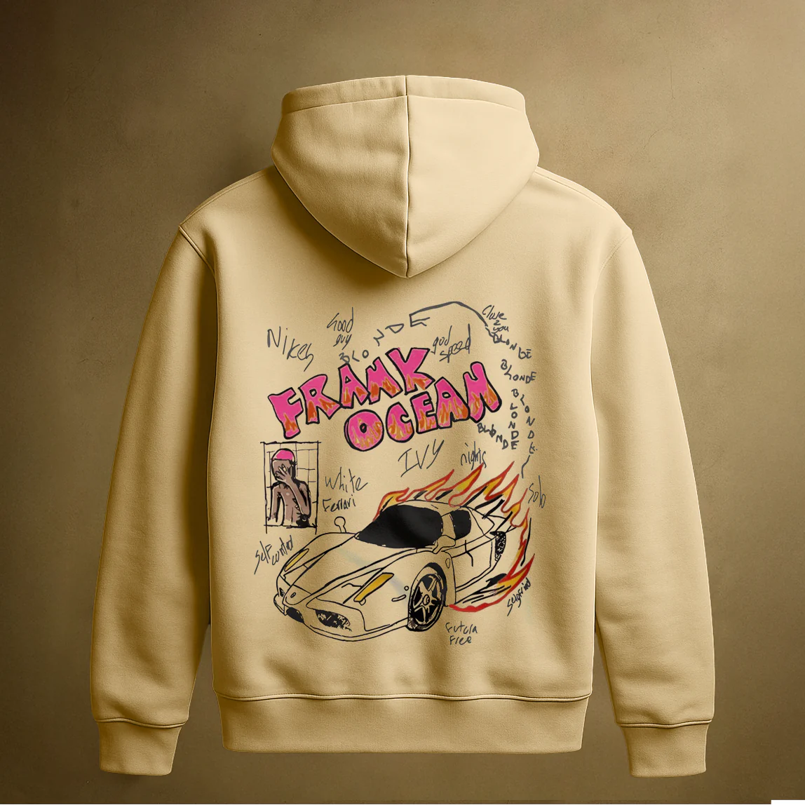 FRANK OCEAN PINK BLOND HOODIE (CREAM) - Image 2