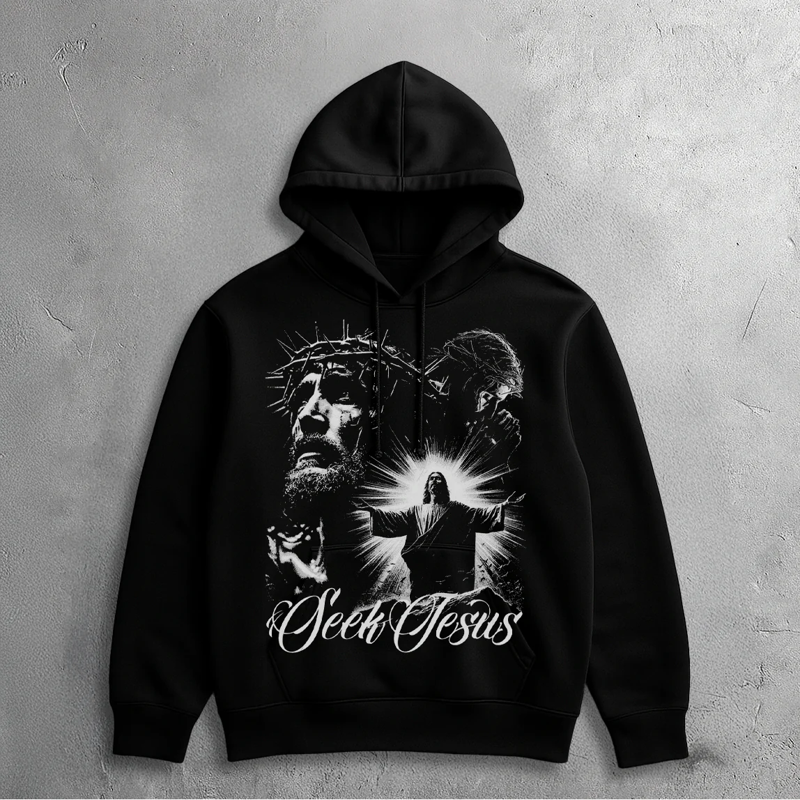 SEEK JESUS HOODIE (BLACK)