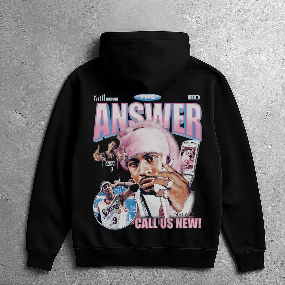 IVERSON CALL HOODIE (BLACK) - Image 2