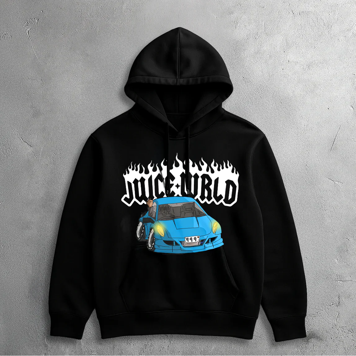 JUICE WRLD COLLAGE HOODIE (BLACK)
