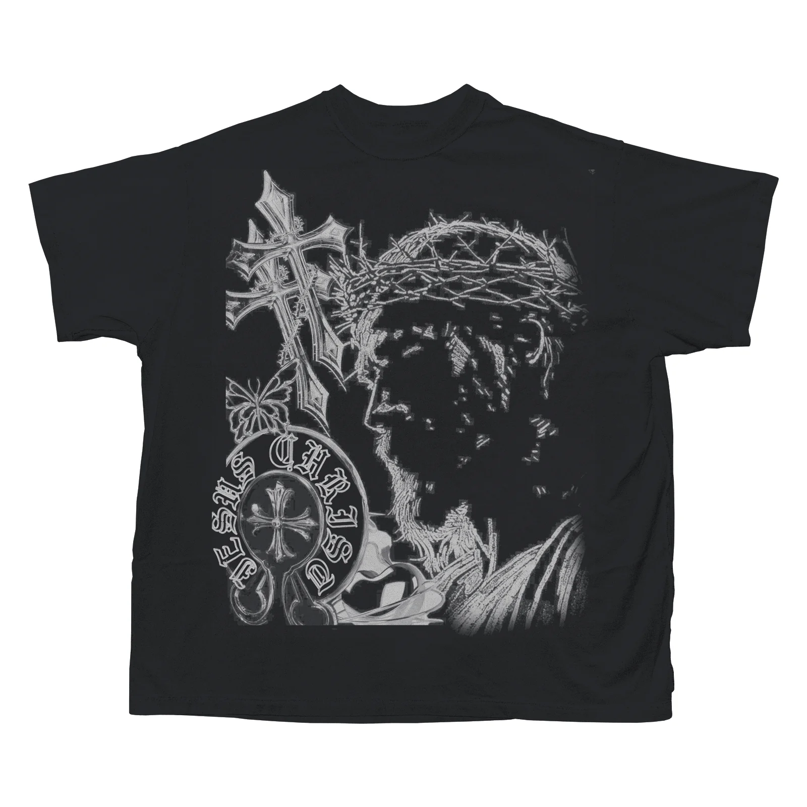 CHROME JESUS T SHIRT (BLACK)