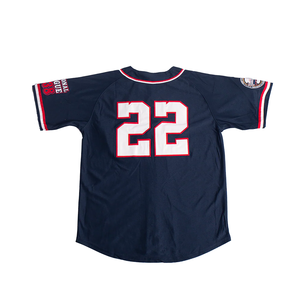 WASHINGTON BLACK SENATORS FLAG YOUTH BUTTON DOWN BASEBALL JERSEY - Image 2