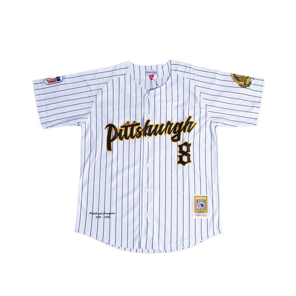 PITTSBURGH CRAWFORDS YOUTH BUTTON DOWN PINSTRIPE BASEBALL JERSEY