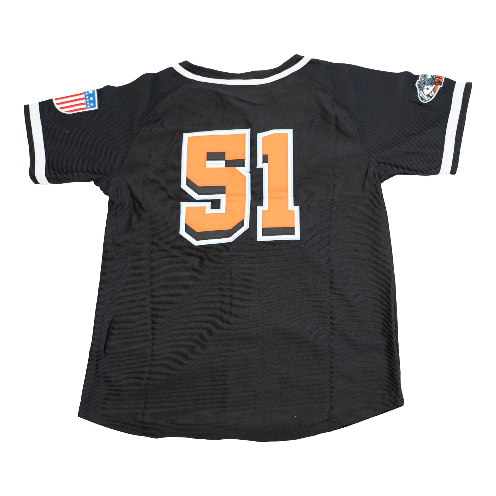 YOUTH MIAMI GIANTS BUTTON DOWN BASEBALL JERSEY - Image 2