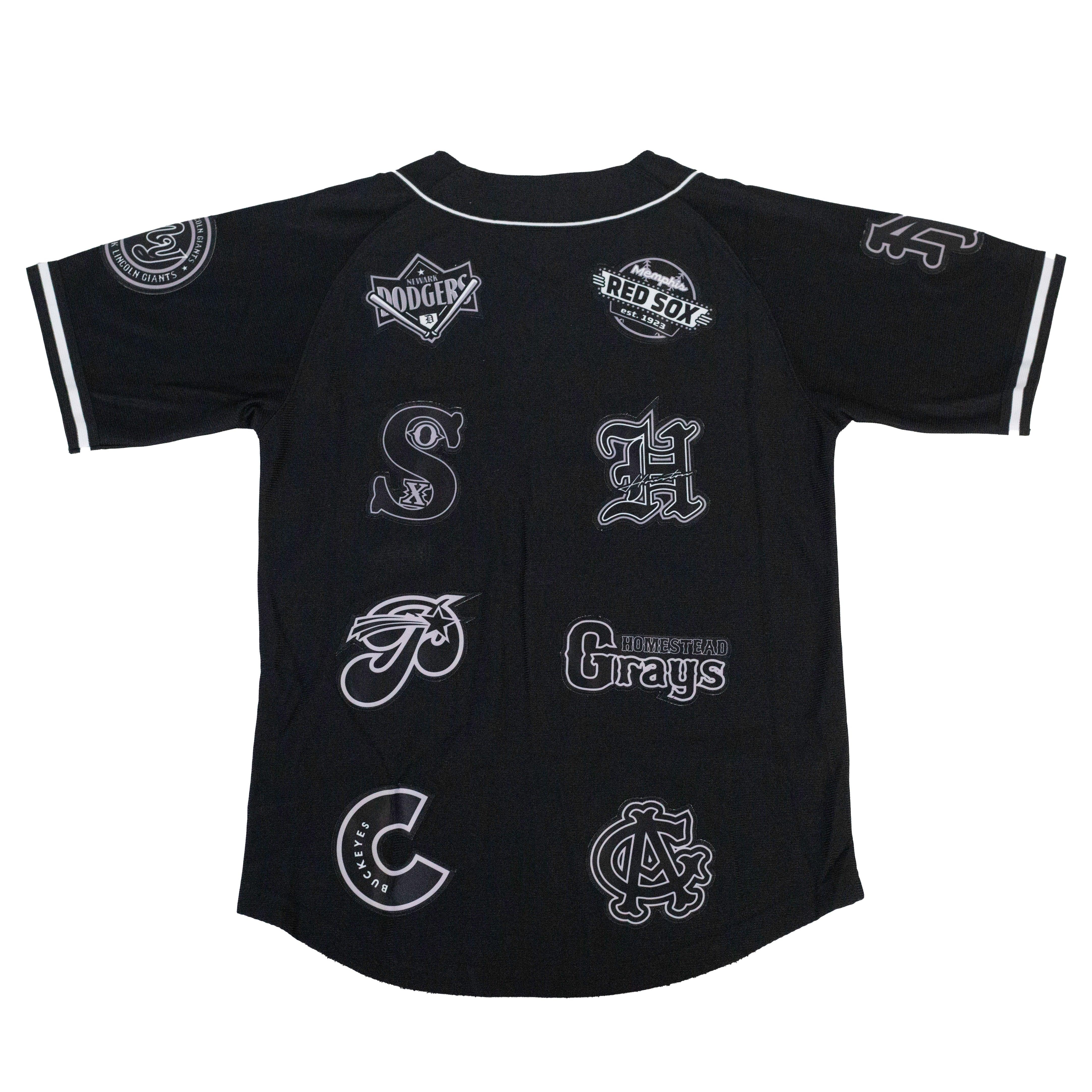 NEGRO LEAGUE VERTICAL COLLAGE BUTTOM DOWN BASEBALL JERSEY - Image 2