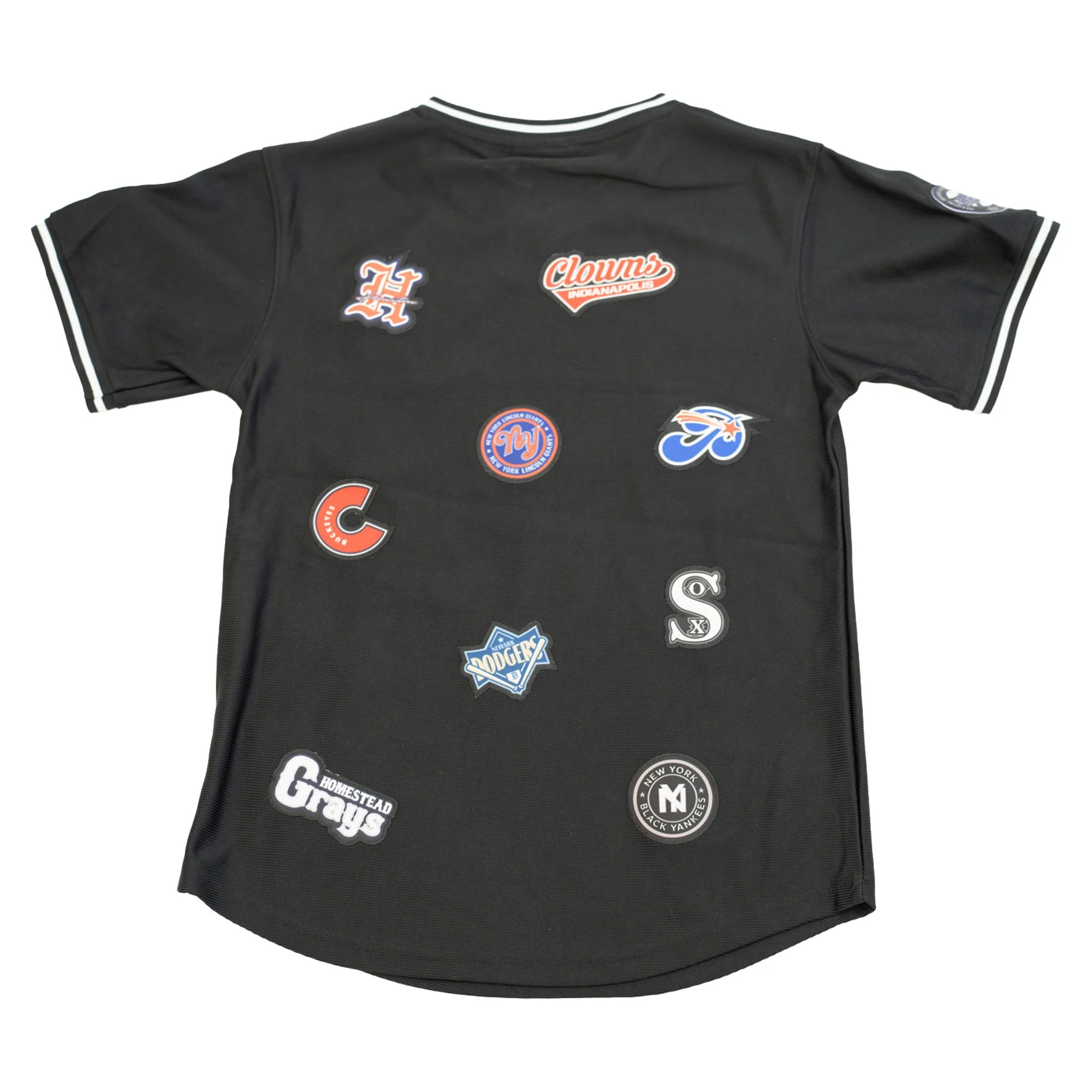 YOUTH NEGRO LEAGUE PULLOVER COLLAGE BASEBALL JERSEY (BLACK) - Image 2