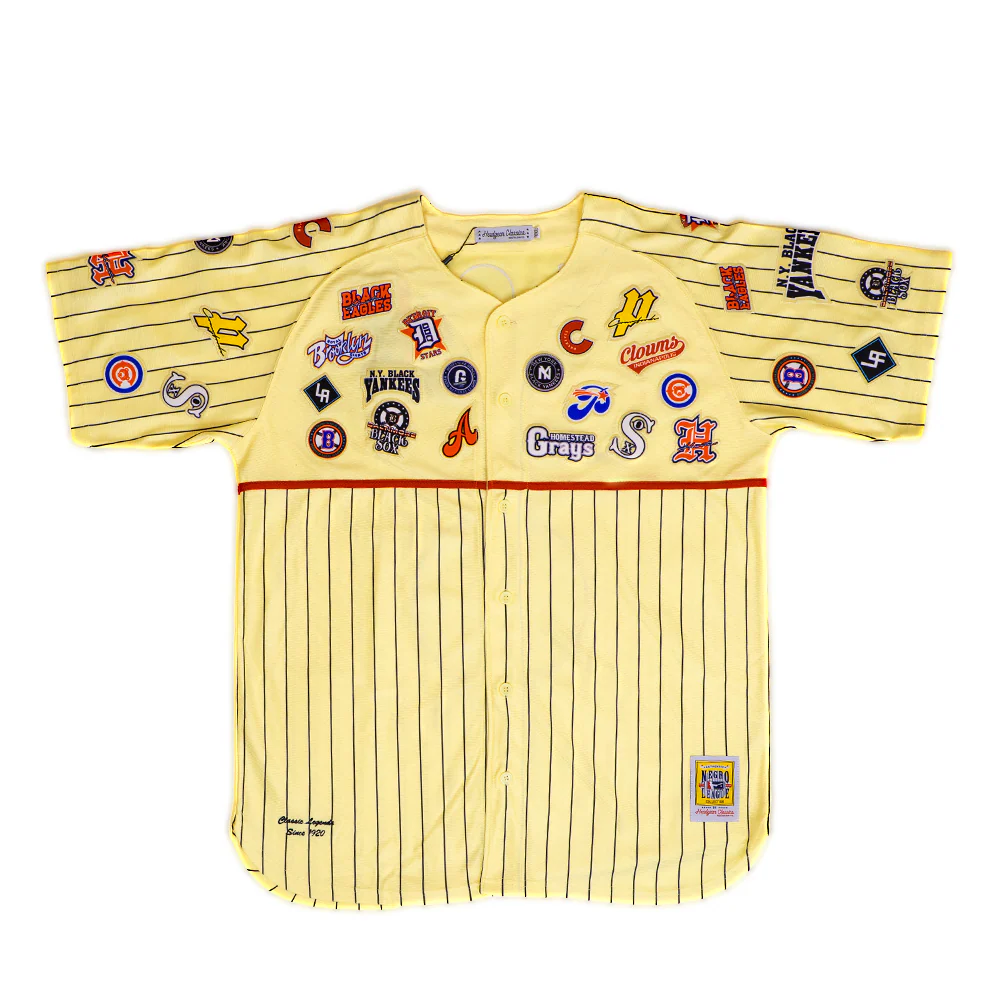 NEGRO LEAGUE COLLAGE BUTTON DOWN JERSEY (CREAM)