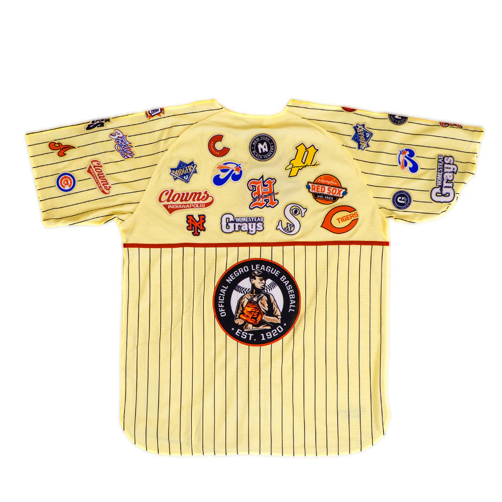 NEGRO LEAGUE COLLAGE BUTTON DOWN JERSEY (CREAM) - Image 2