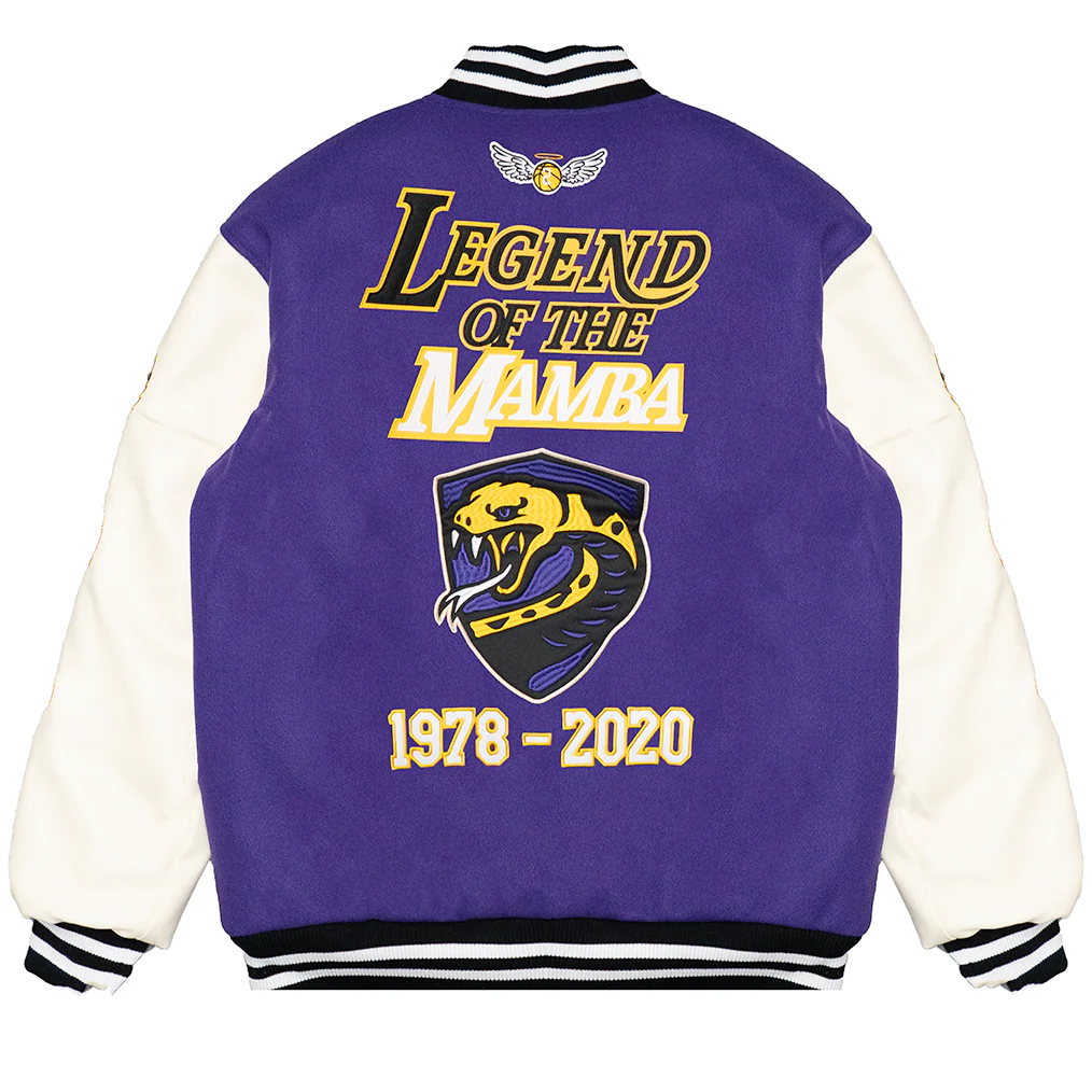 KOBE BRYANT LEGEND OF THE MAMBA VARSITY JACKET (PURPLE) - Image 2