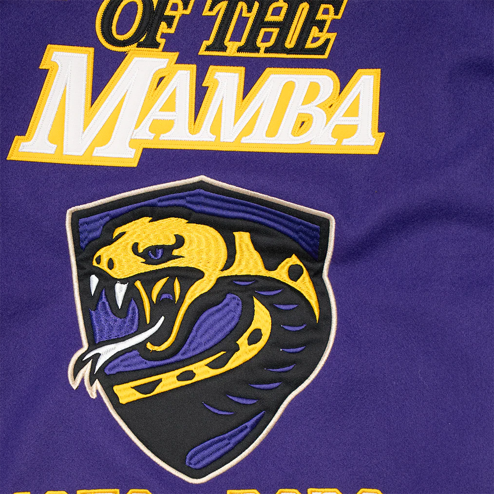 KOBE BRYANT LEGEND OF THE MAMBA VARSITY JACKET (PURPLE) - Image 3