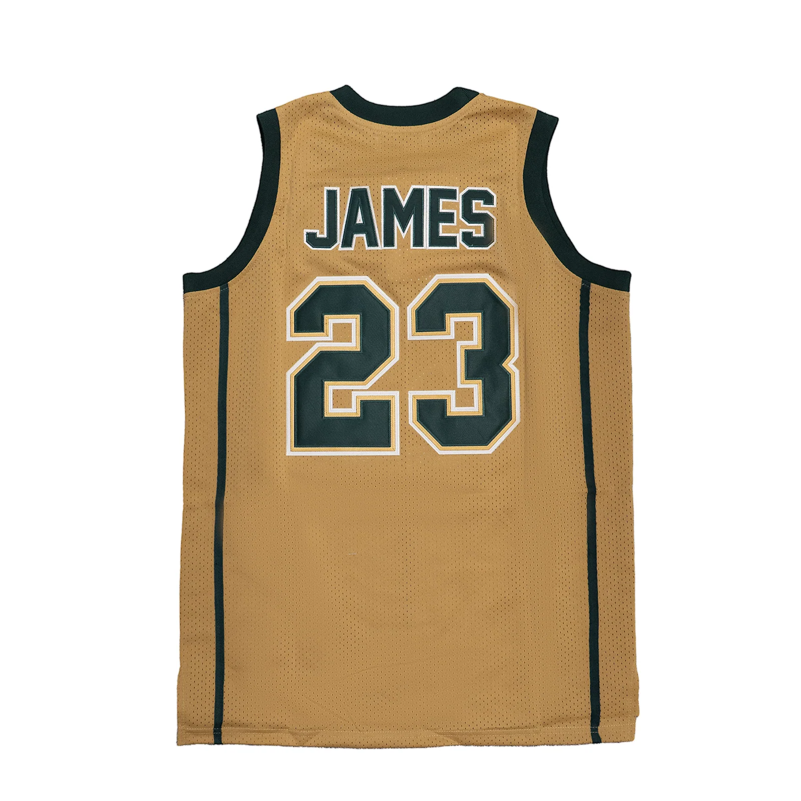 Lebron James Fighting Irish Gold High School Basketball Jersey - Image 2