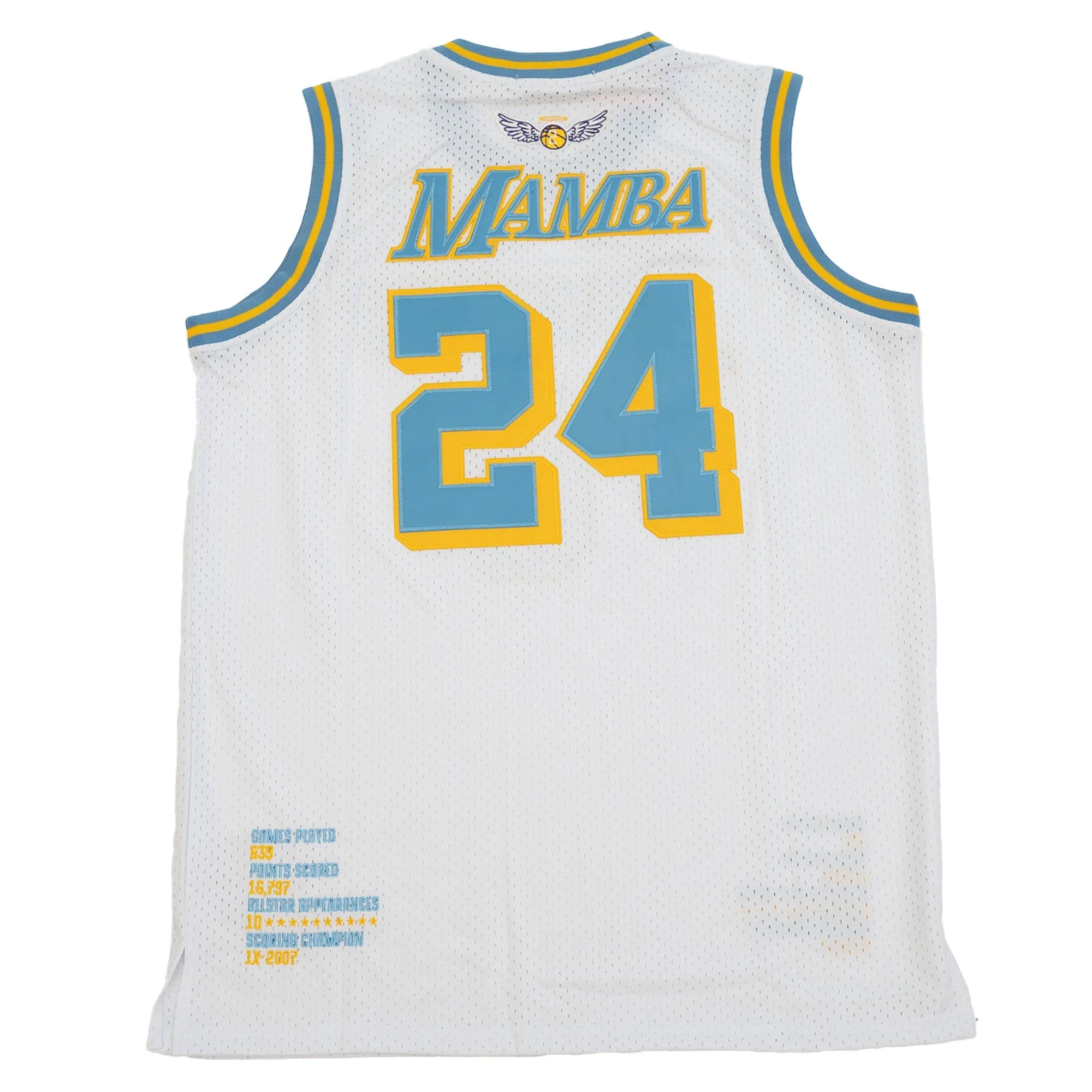 LEGEND MAMBA BASKETBALL JERSEY (WHITE/YELLOW) - Image 2