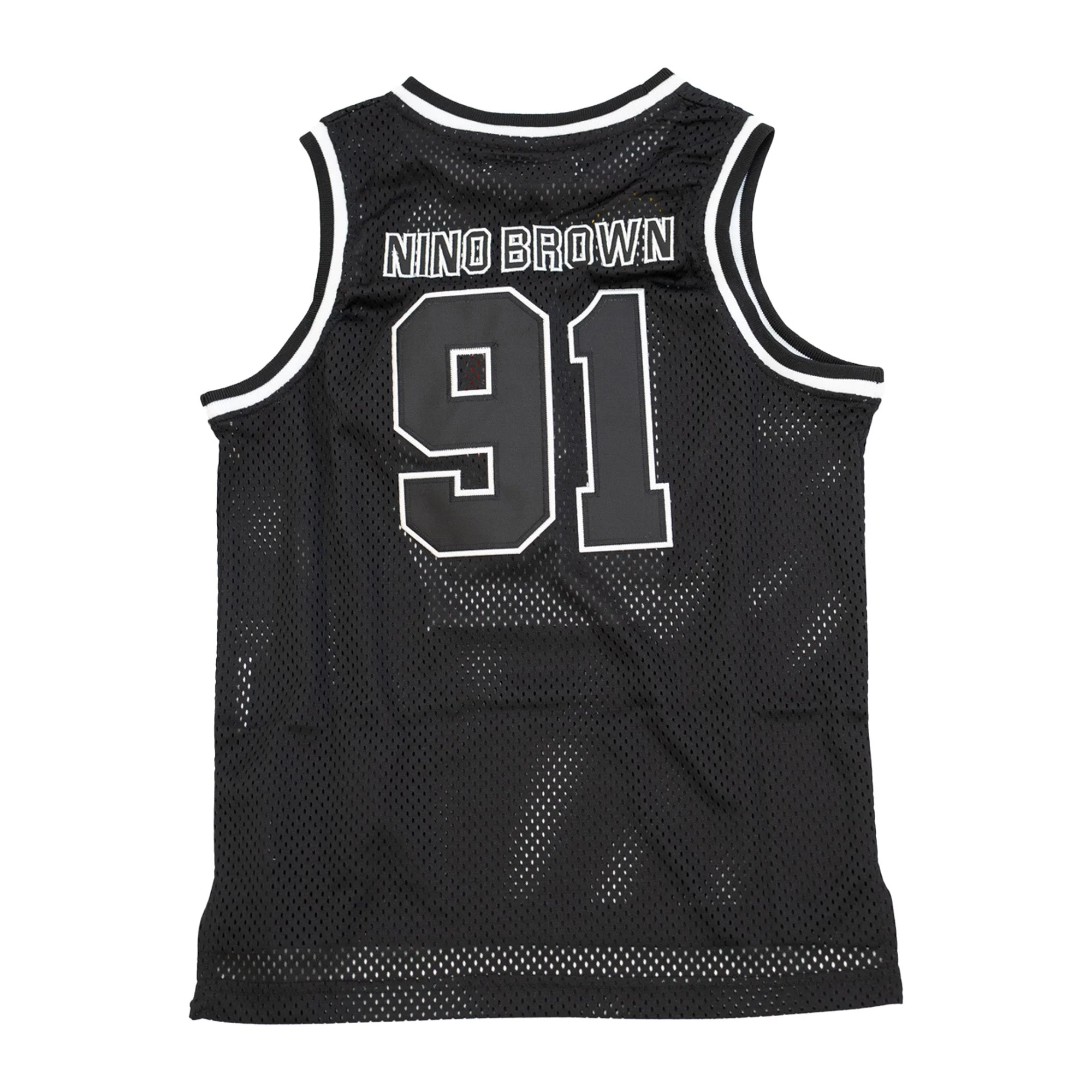 YOUTH NEW JACK CITY NINO BROWN BASKETBALL JERSEY (BLACK) - Image 2