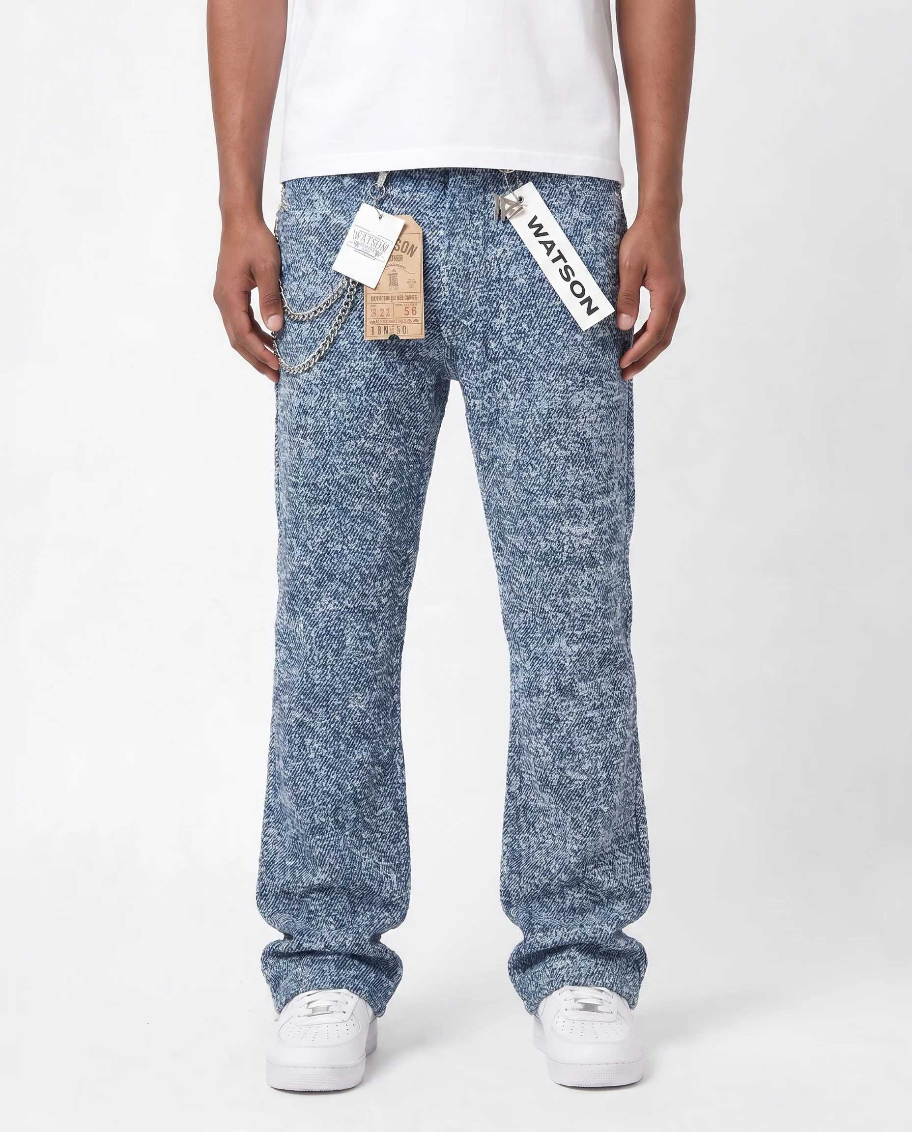 BLUE FRAYED WATSON DENIM