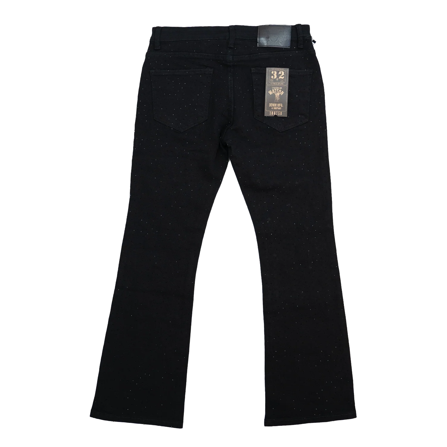 BLACK EMBELLISHED RHINESTONE CRYSTAL WATSON DENIM - Image 3