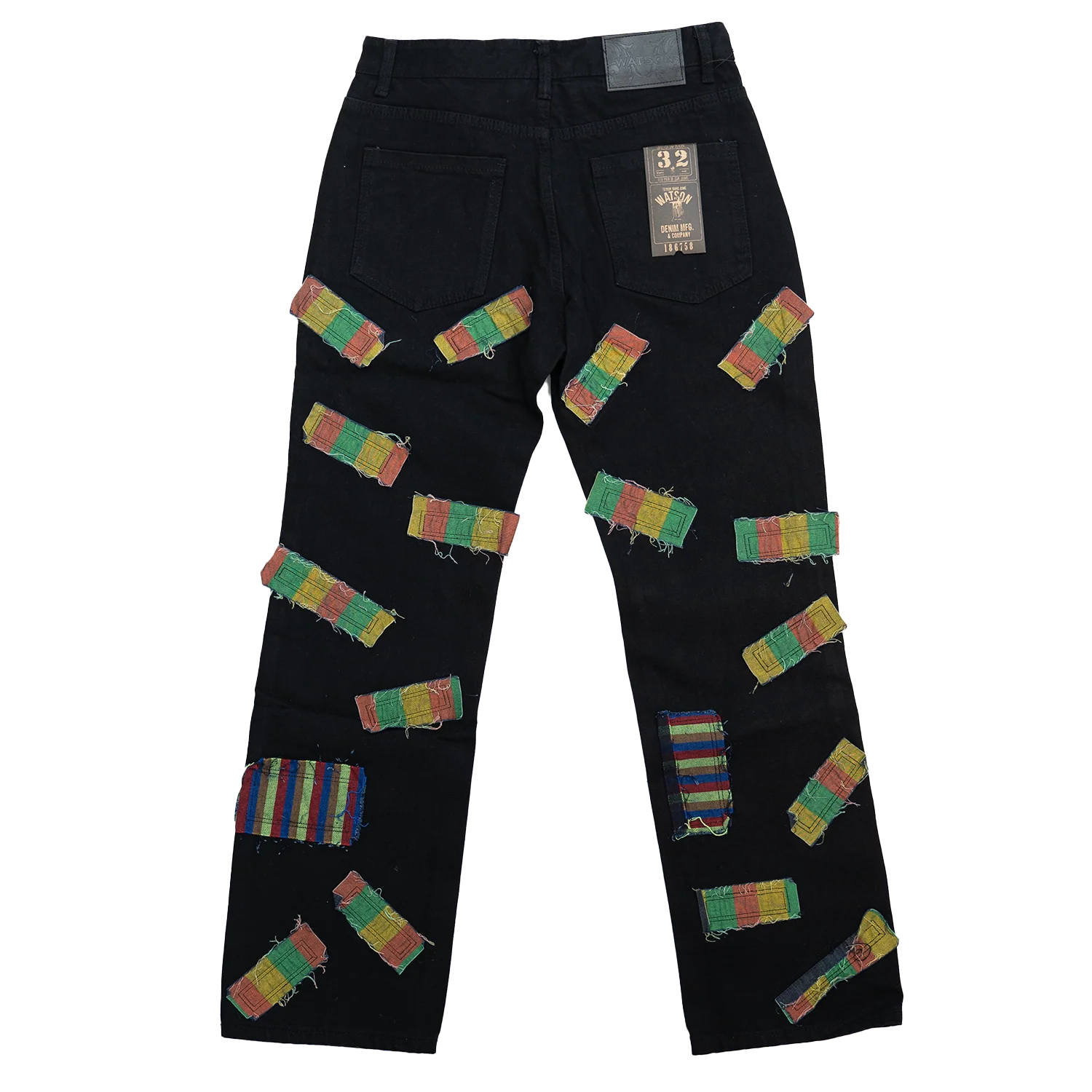 BLACK ALL OVER FRAYED PATCHWORK WATSON DENIM - Image 3