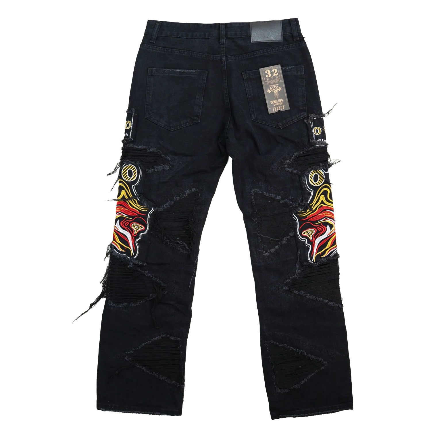 BLACK BAGGY DISTRESSED 52 WATSON DENIM - Image 3