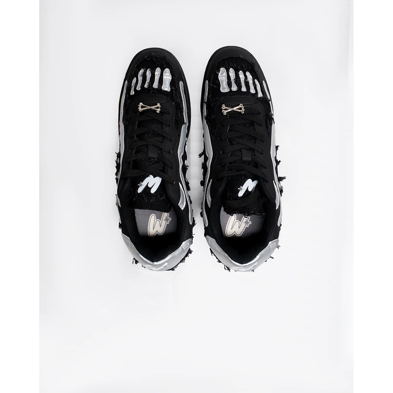 BONES SNEAKERS (BLACK DENIM) - Image 4
