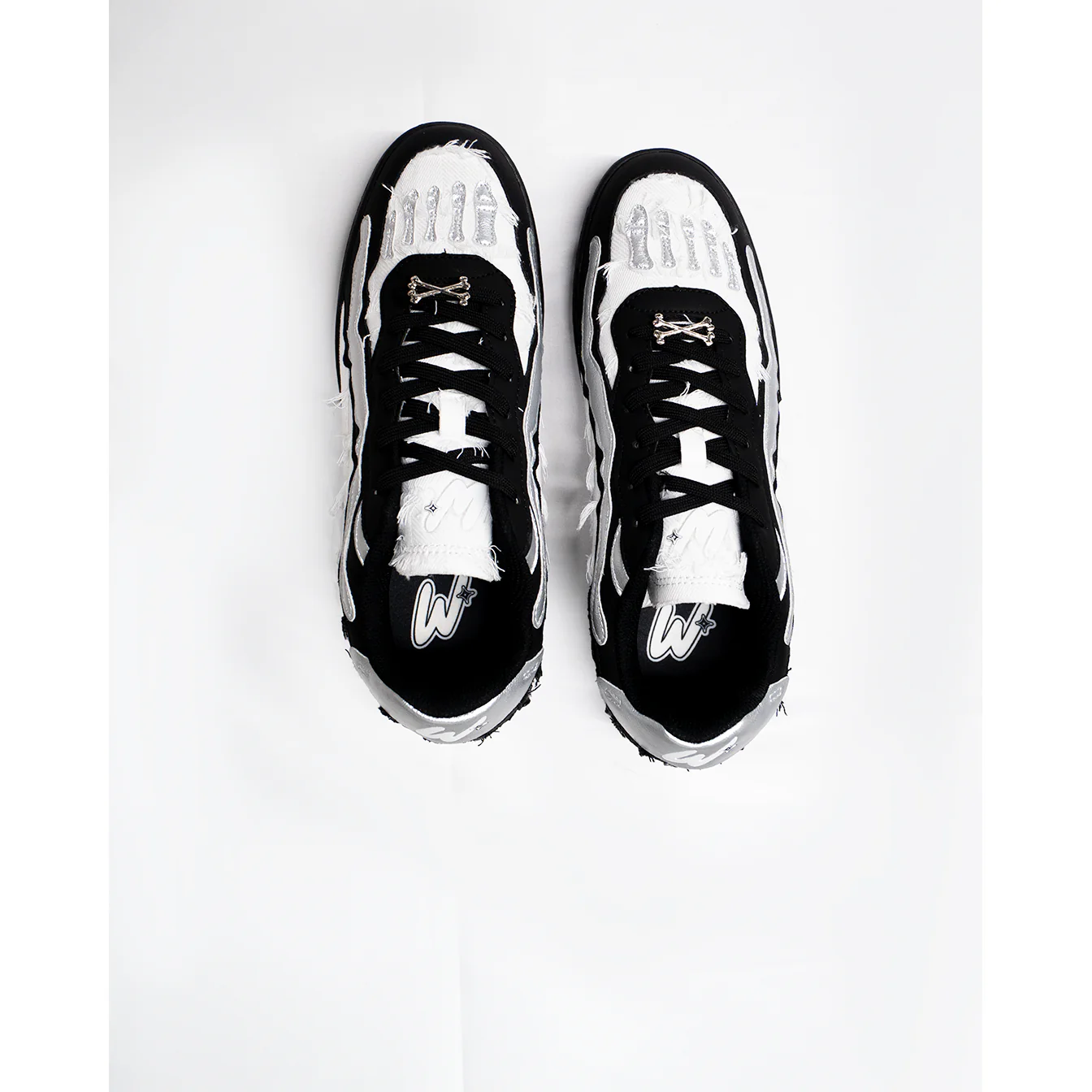 BONES SNEAKERS (BLACK DENIM) - Image 4