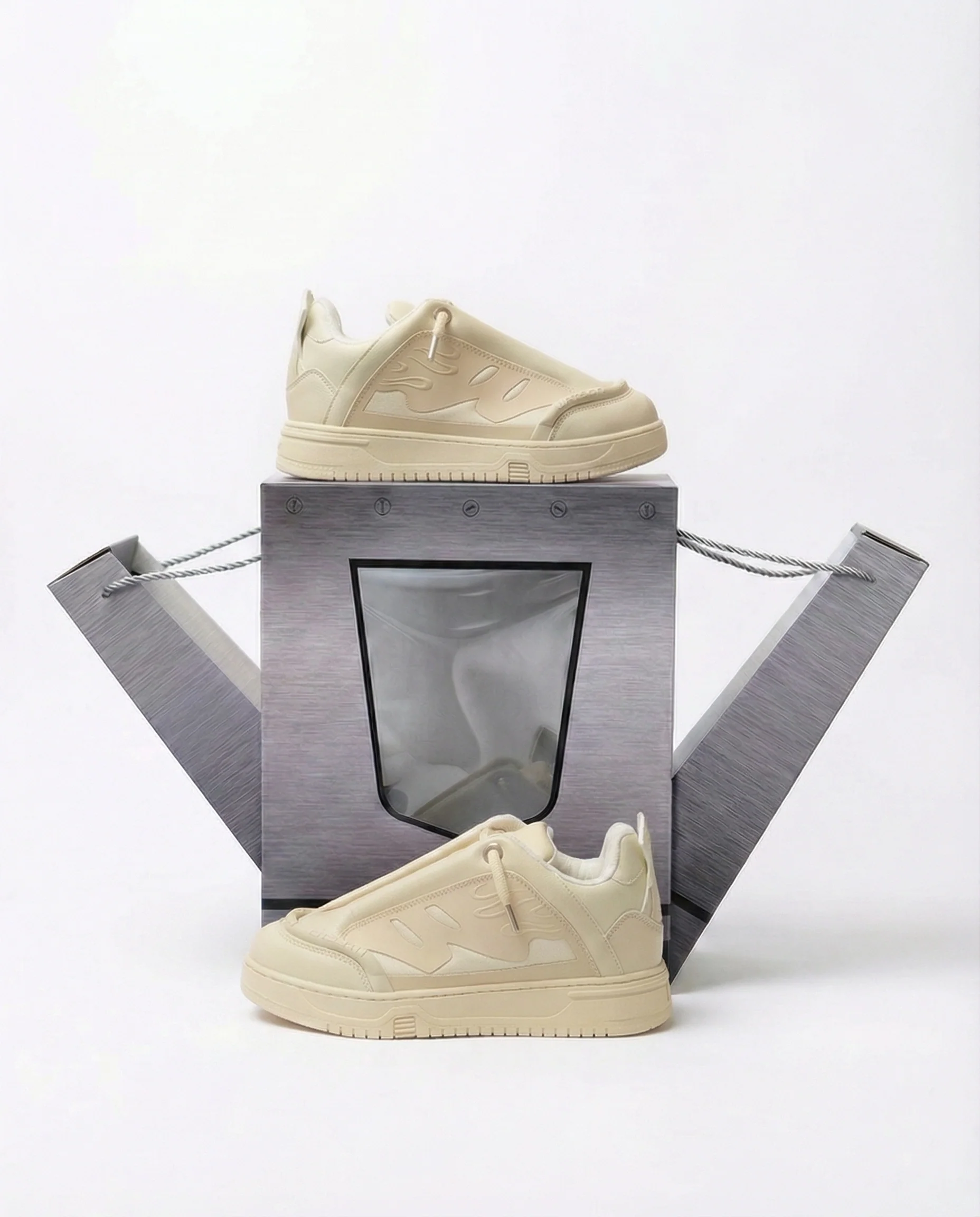 WATSON INVADER SNEAKERS (CREAM) - Image 5