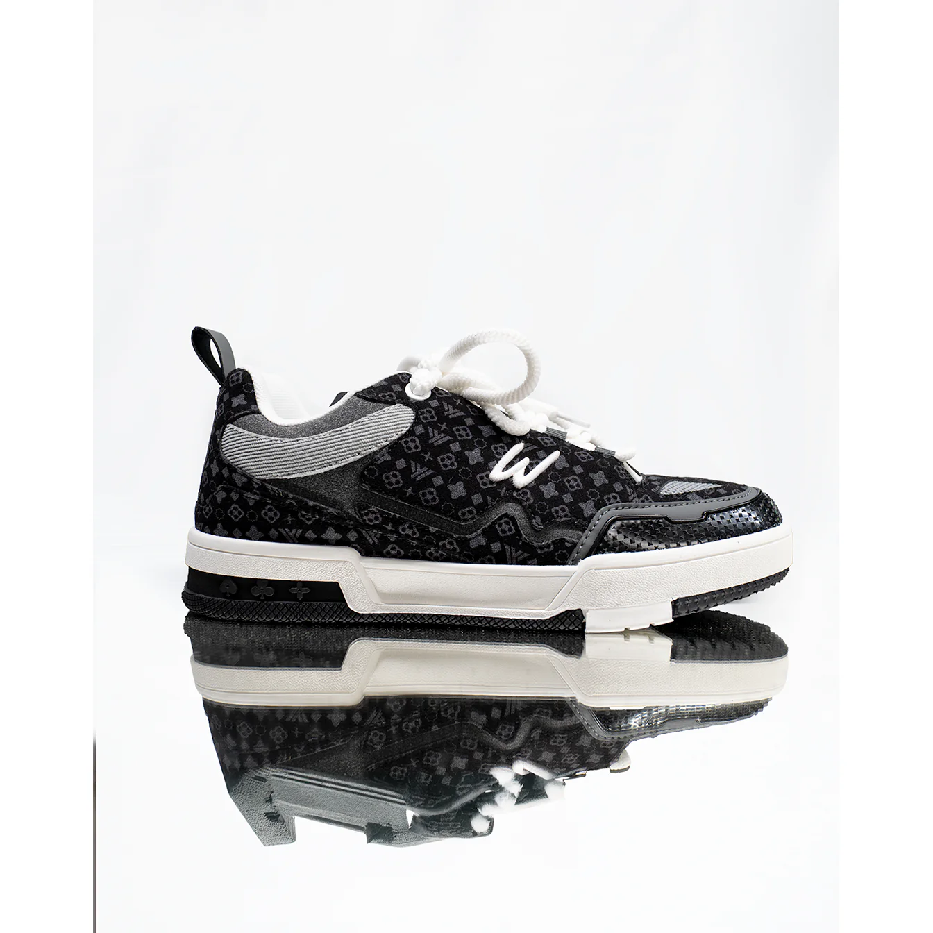 K FLIP SNEAKERS (BLACK MONOGRAM) - Image 2